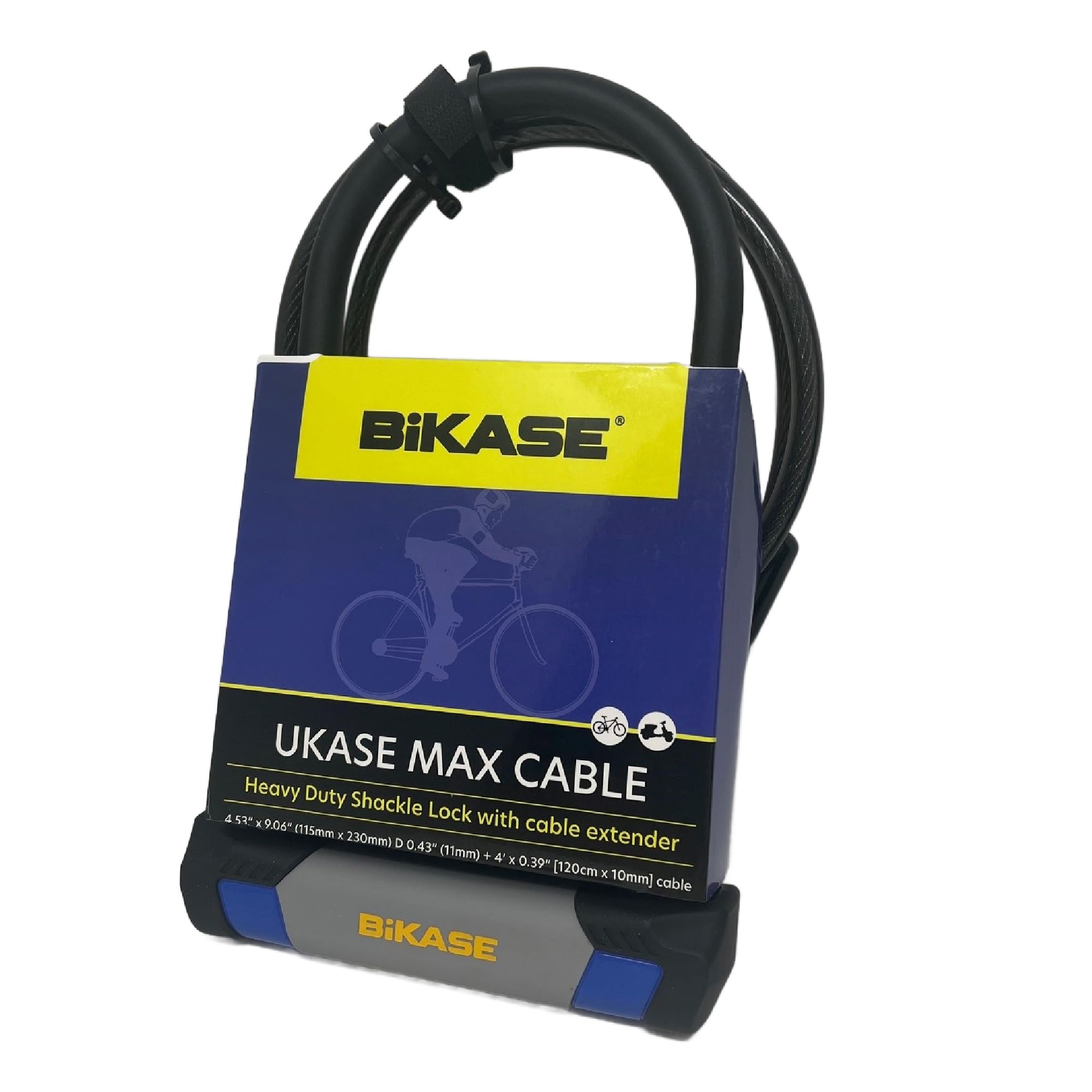 Bikase MAX ebike Lock with Security Cable - Dual-Bolt Heavy Duty Anti-Theft Bike Lock with BumpBlok and 3 Laser Cut Keys