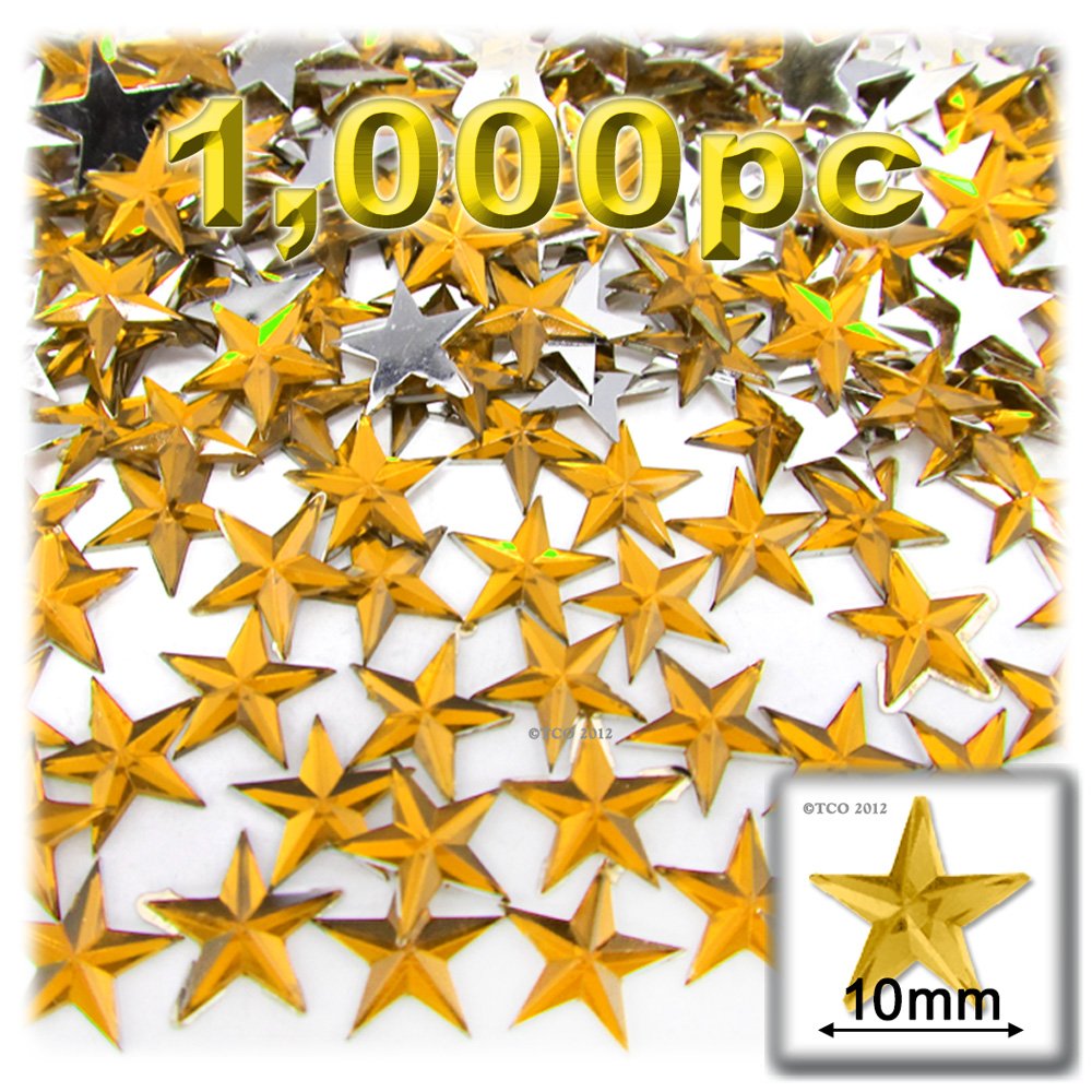 1,000pc Rhinestones Star 10mm - 46ss Flatback Fucshia