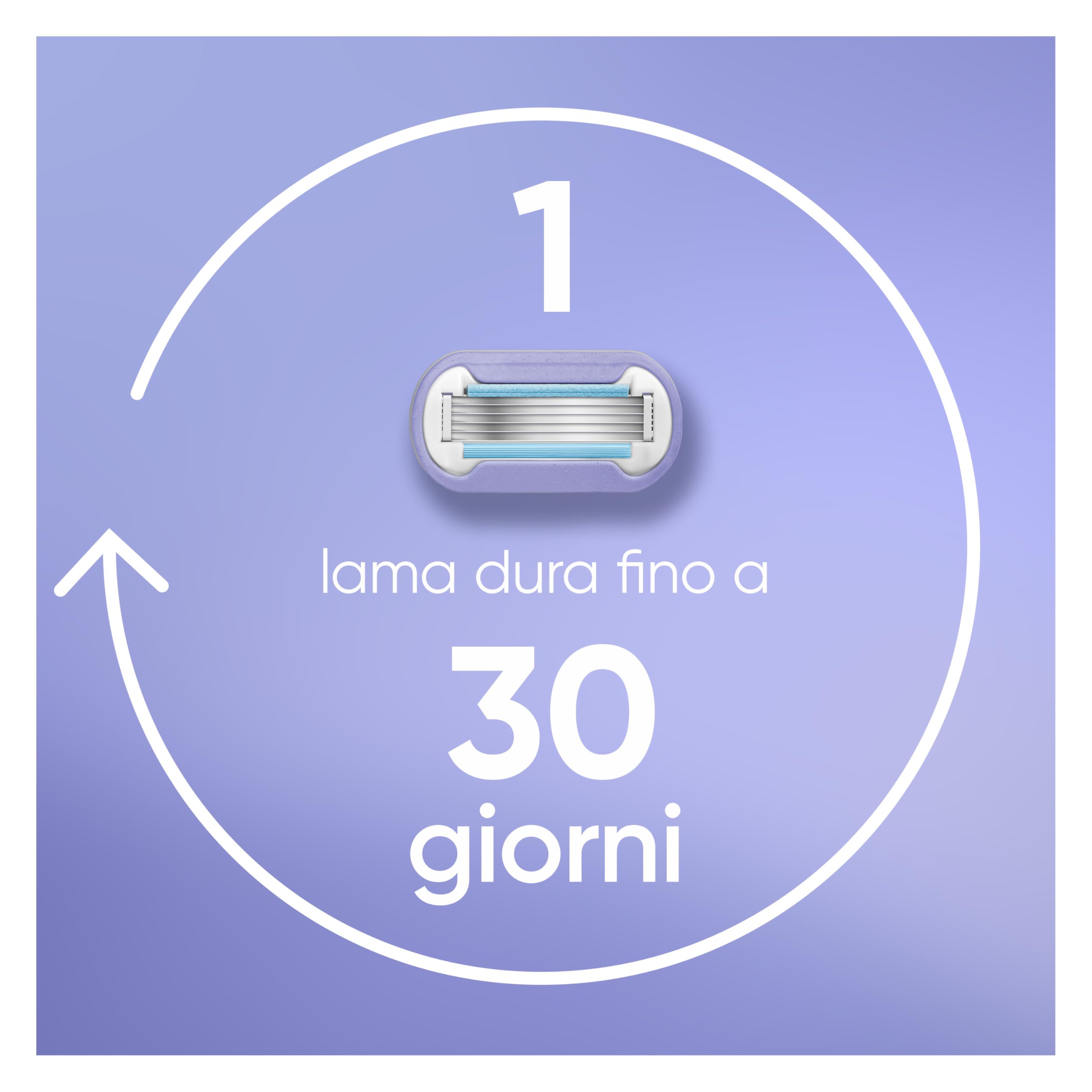 Gillette Venus Deluxe Rasoio Donna Smooth Swirl, 1 Manico e 9 Lamette donna di Ricambio (da 5 Lame), con Tecnologia FlexiBall, Rasatura Ottimale, idea regalo