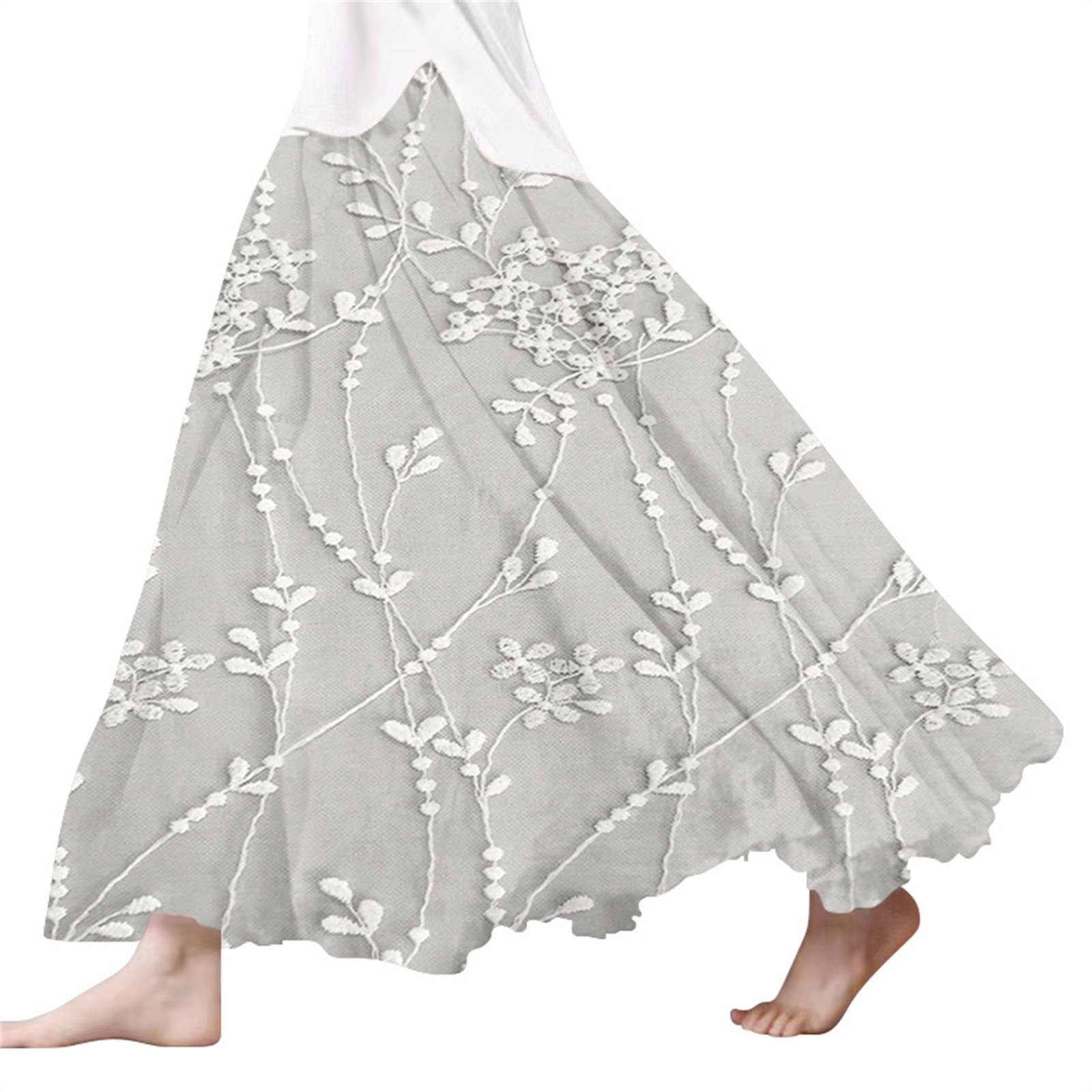 Cocila Tutu Danse Classique Fille Style BohèMe en Dentelle BrodéE Florale pour Femmes Jupes De Noel Blanc Jupes Deguisement Adulte Rose Fete Paillette Hiver AnnéEs 80 Mere Noel