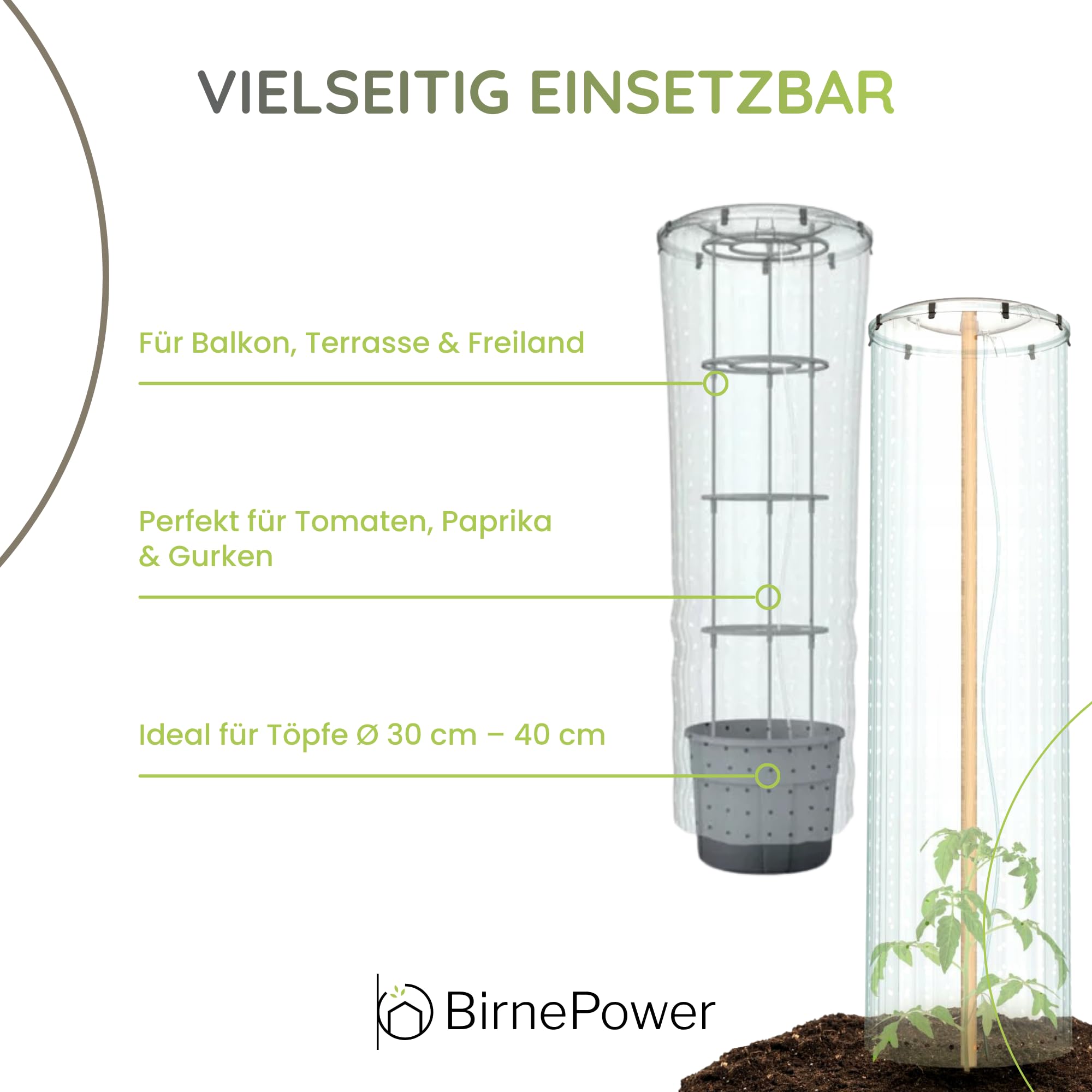 BirnePower 3X Schutzfolie Reifehaube Tomatenschutzfolie Transparent 150 x 40 cm