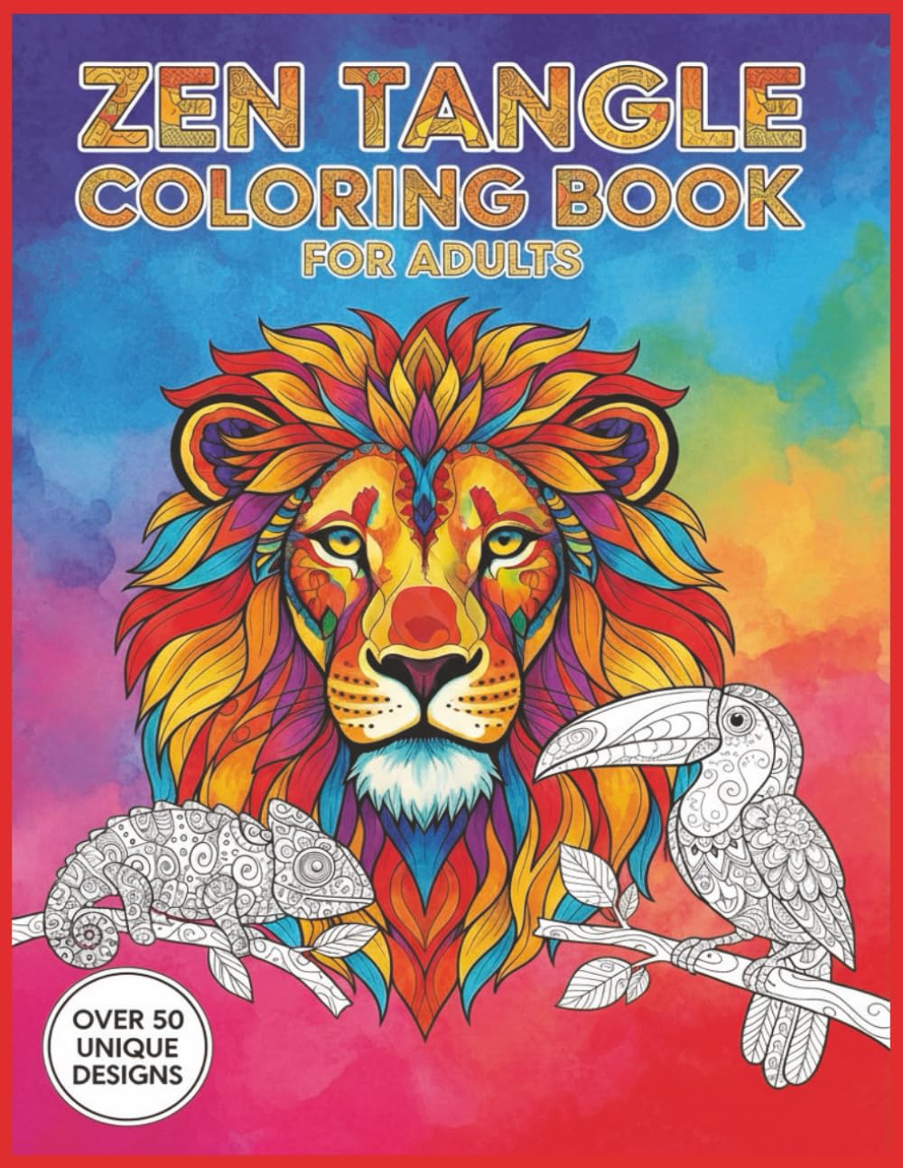 Zen Tangle Coloring Book: Intricate Patterns with Creative Animal Designs for Stress Relief and Relaxation