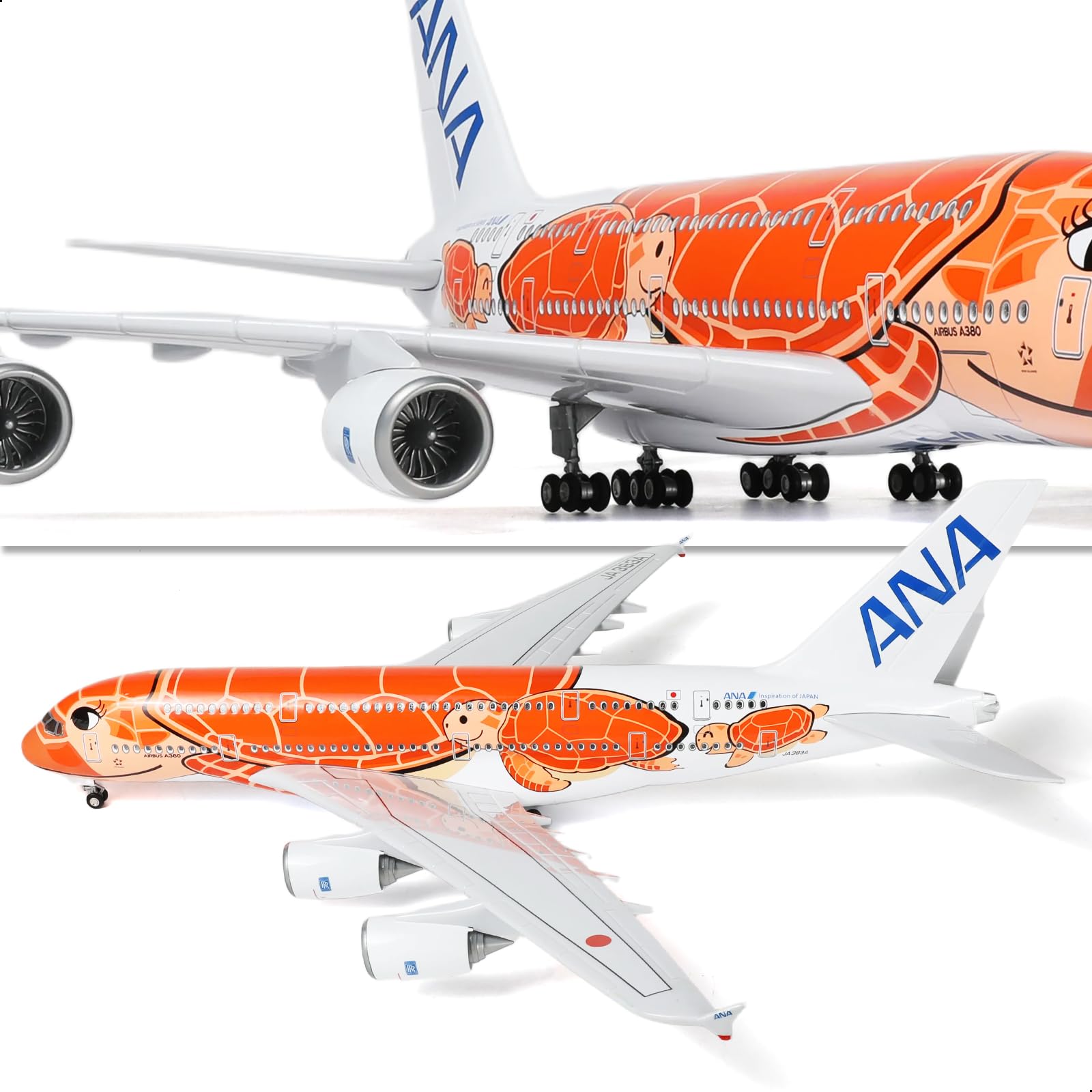Amazon.co.jp: QIYUMOKE A380 1/160 ANAオレンジタートルデザイン完成