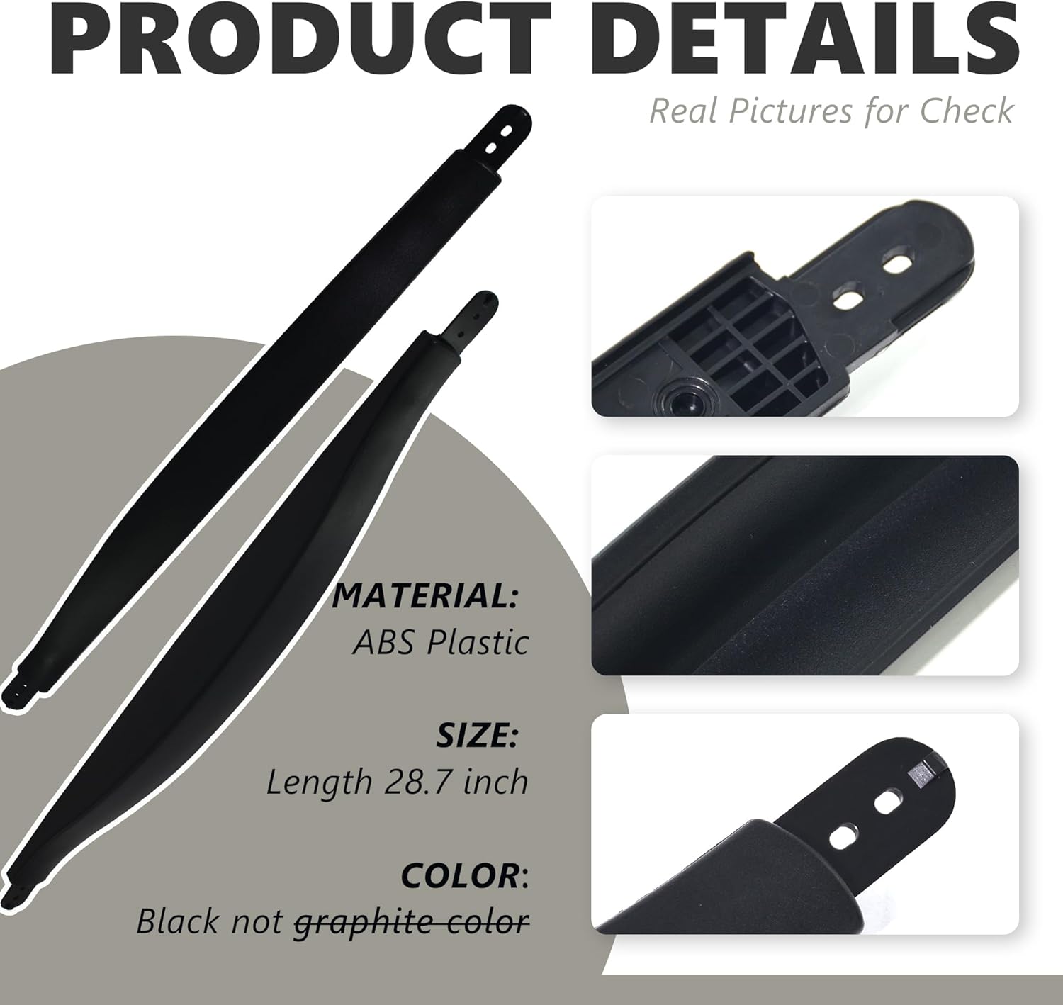2206934B Refrigerator Door Handle Black Compatible with Whirlpool, Kenmore Refrigerator Replaces WP2206934B 2203543B 2206953B 826989 AH331472 Kitchen Appliance Accessories Supplies