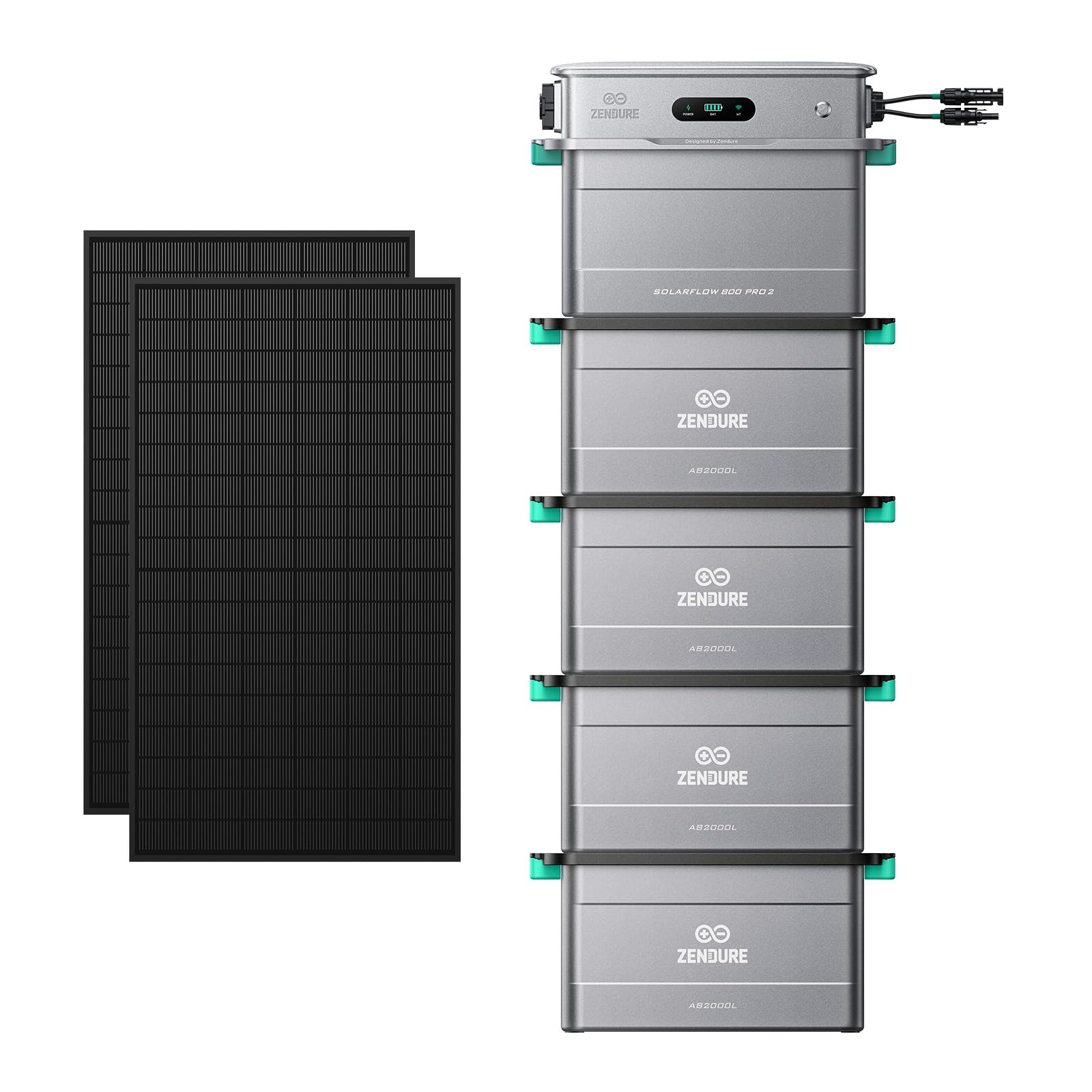 Zendure SF800 Pro 2 Balkonkraftwerk + 4 AB2000L Akkus + 2 450W Solarpanels