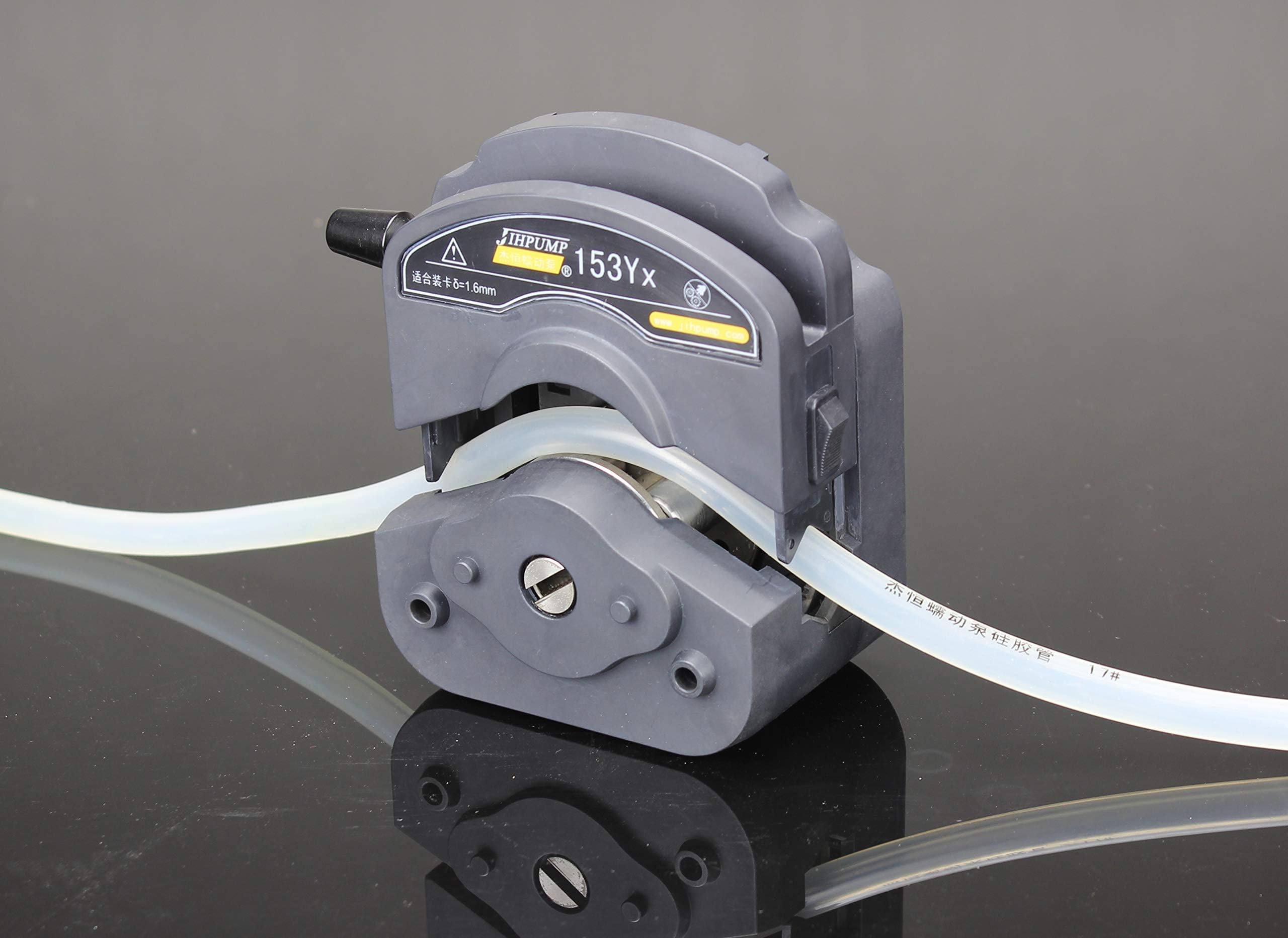 YZ1515X Easy Load Peristaltic Pump Head with Anti Heavy Corrosive PPS Material and 304 Stainless Steel Rollers for Chemical Liquid Dosing in Black