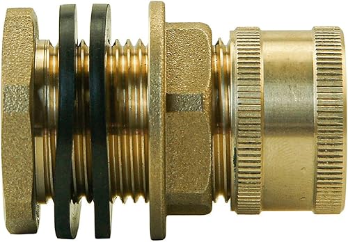 Miniatura 4 de Pack Of 3 Brass Bulkhead Fitting For Water Tanks And More Leak Proof Female To 34" GHT Male Connector Water Tanks Connector Brass Material