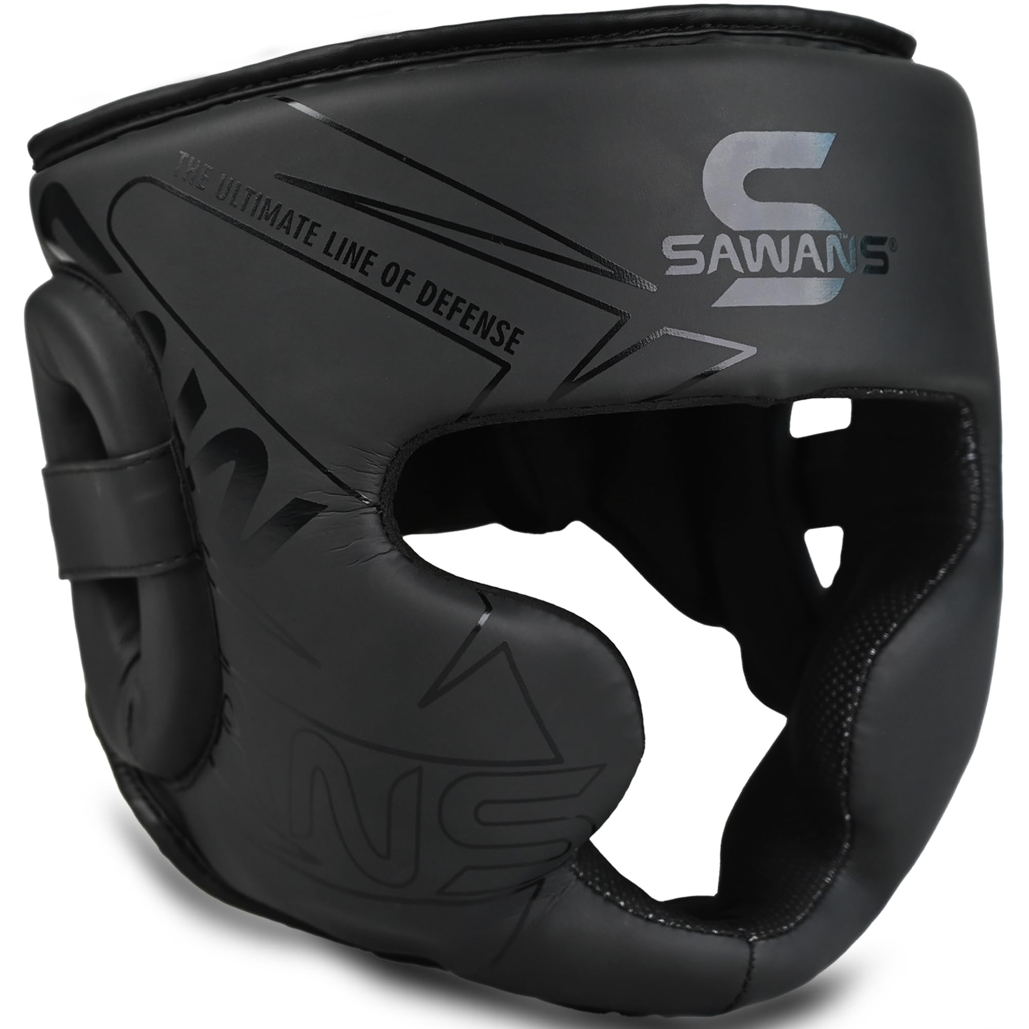 SAWANS Boxing Headguard, Padded Head Guard for MMA, Kickboxing & Martial Arts Training, Adjustable Boxing Headgear with Ear, Cheek & Forehead Protection for Karate & Taekwondo Sparring
