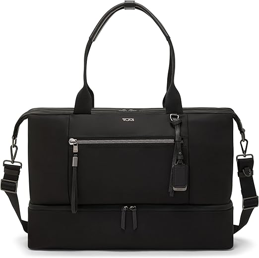 TUMI - Voyageur Contine Weekender - Travel Weekend Bag for Women - Holds Up to 14" Laptop - Multiple Compartment & Pockets - Black & Gunmetal Hardware