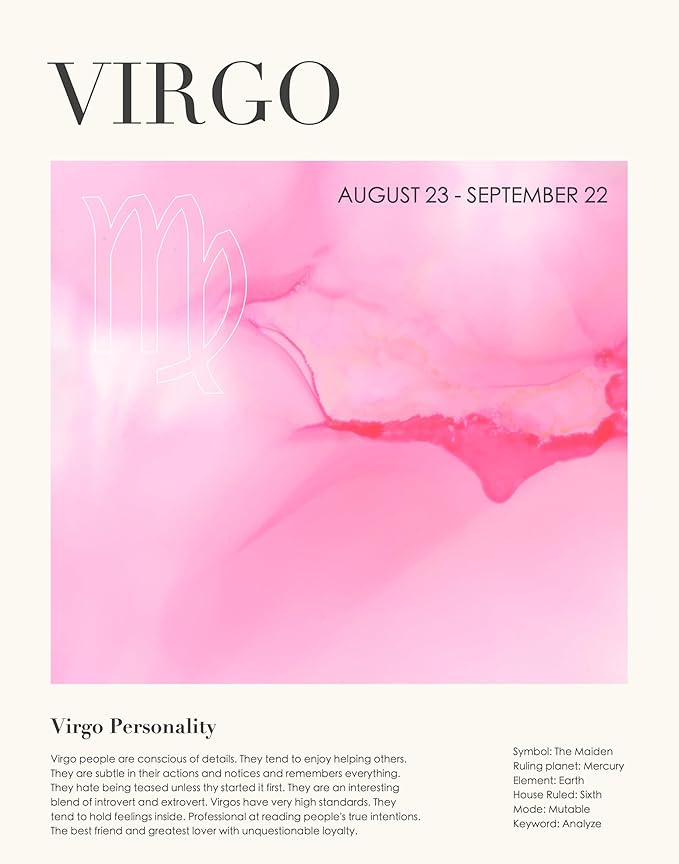 VIRGO ZODIAC POSTER - KRUGERS POSTERS (11x14inch)