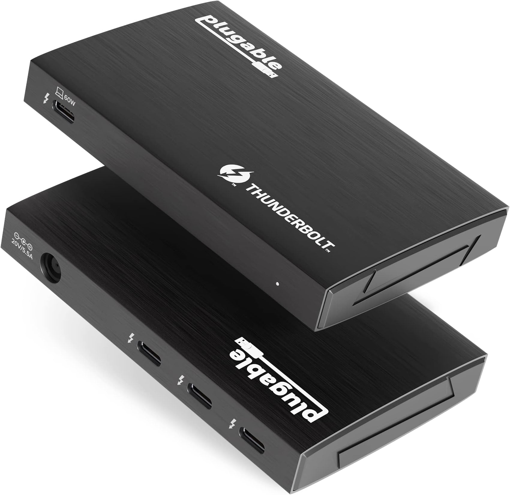 Plugable 4-in-1 Thunderbolt 4 Hub with USBC-HDMI Converter Adapter, 60W Host Charging for Mac, Windows Systems - Supports USB-C, Thunderbolt 3, Thunderbolt 4, USB4 Devices - No Driver Required