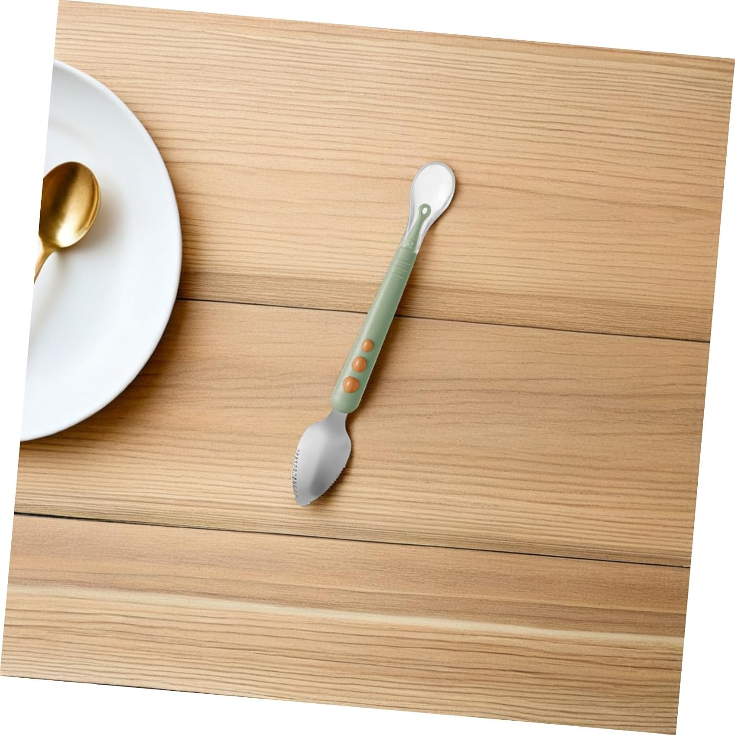 Double Head Silicone Spoon Soft Fruit Puree Scraper for Comfortable Portable Supplies for Boys