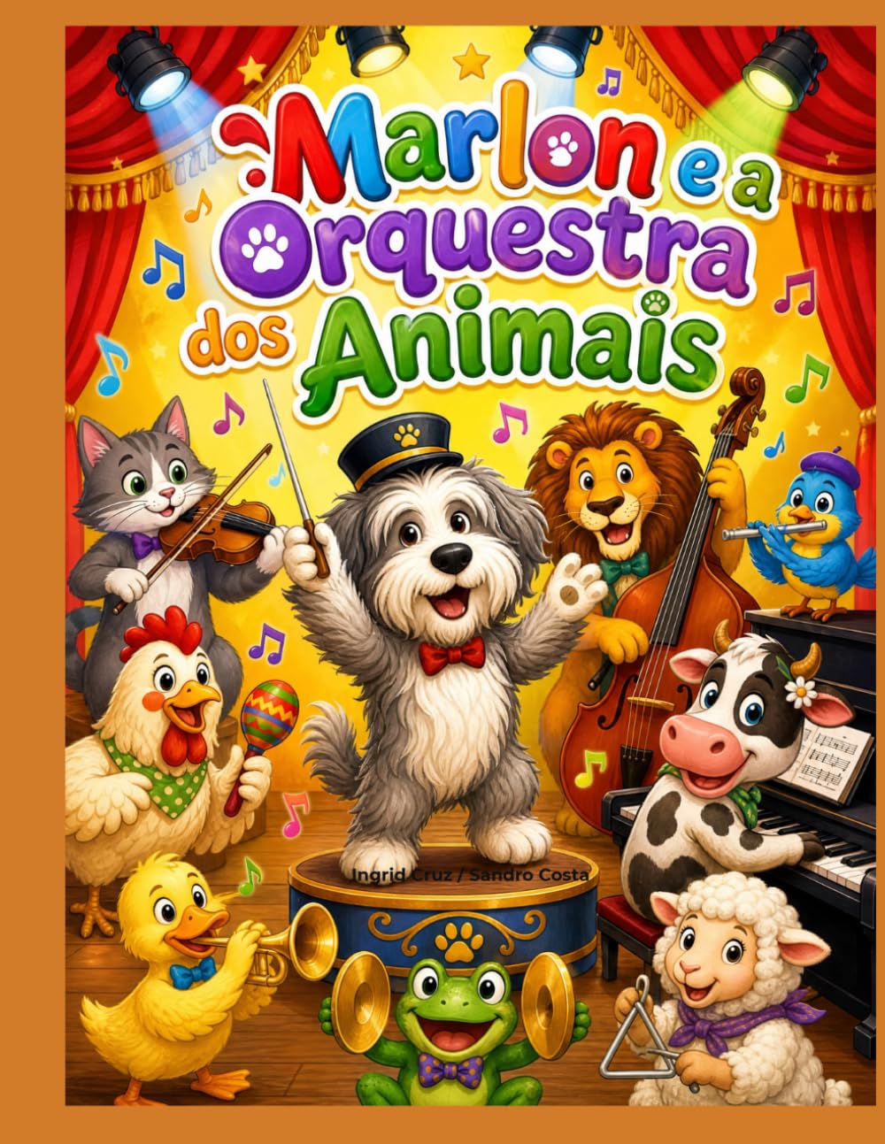 Marlon e a orquestra dos animais: Um livro musical para colorir (As aventuras do Marlon)