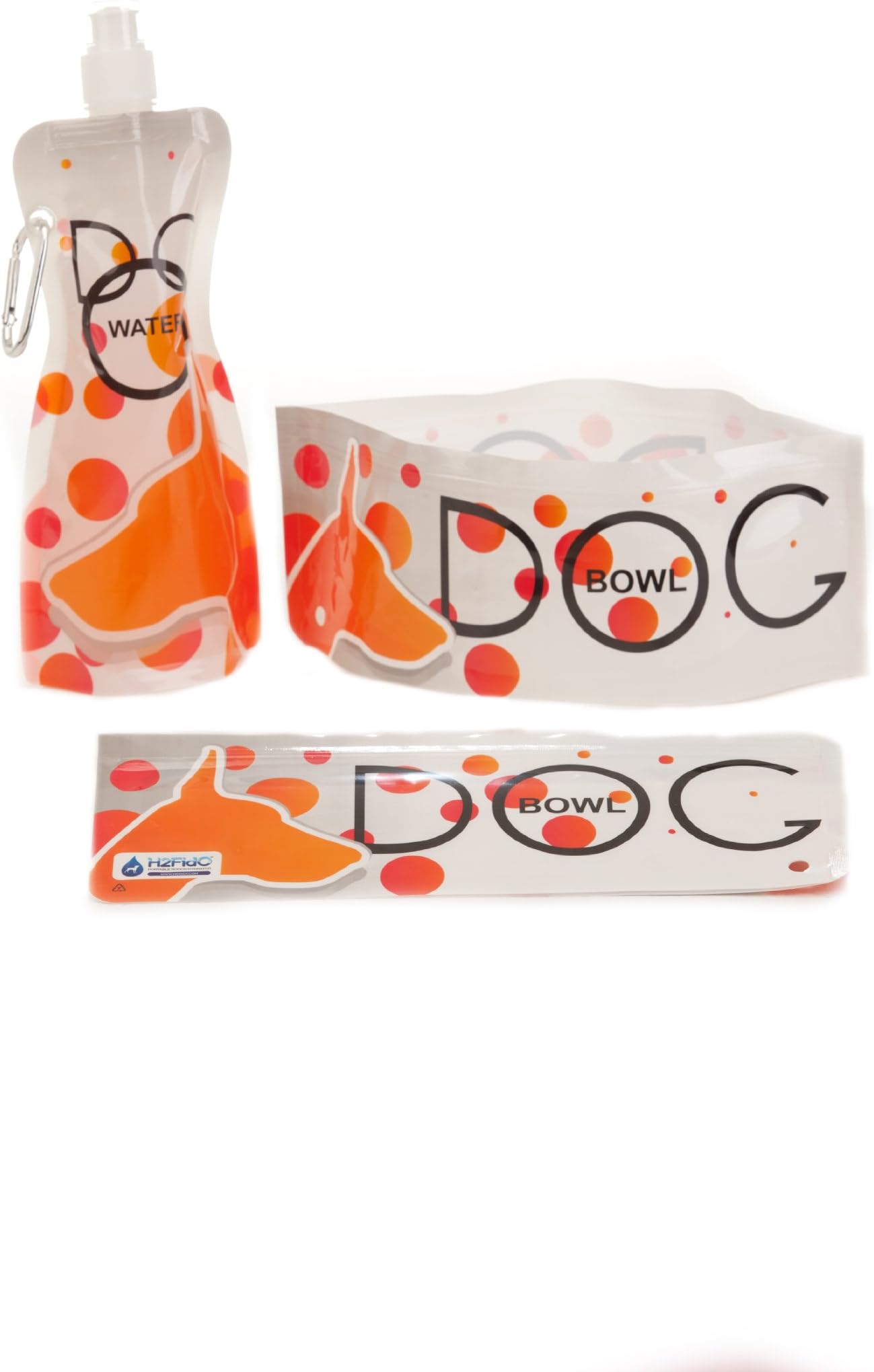 H2FidO Polka Dog Traveling Bowl and Bottle