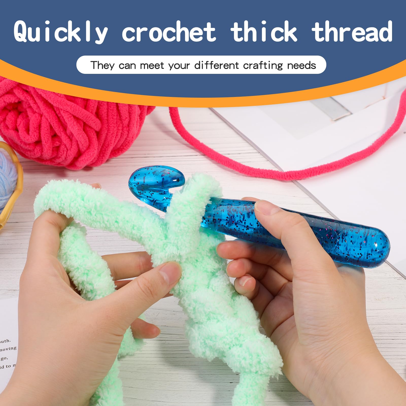 Crochet Prym Crochets 5 Pièces, Crochet Tricot Grands Crochets Trousse Au Crochet Tricot Ergonomique