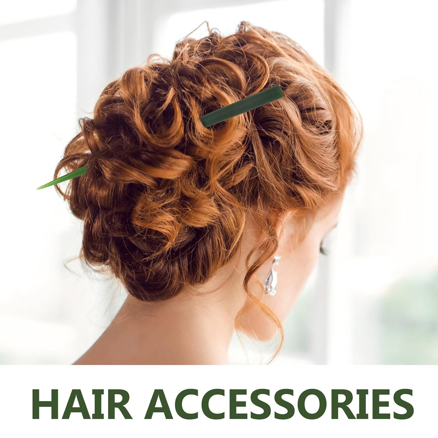 MERRYHAPY Jade Hair Stick Traditional Hairpin Decorative Hair Chopstick Accessory for Vintage Updo Hairstyles