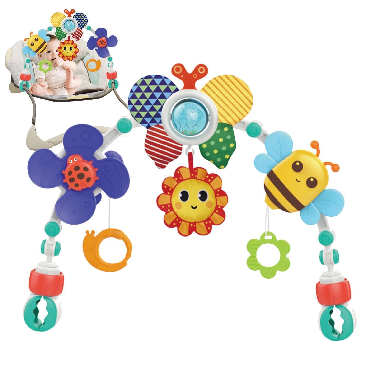 Stroller Arch Toy - Adjustable Arch Toy, Stroller Sensory Toys, Engaging Development Toys | Secure Clip On Design For Bouncers And Prams, On-the-Go Fun, 1*Pc