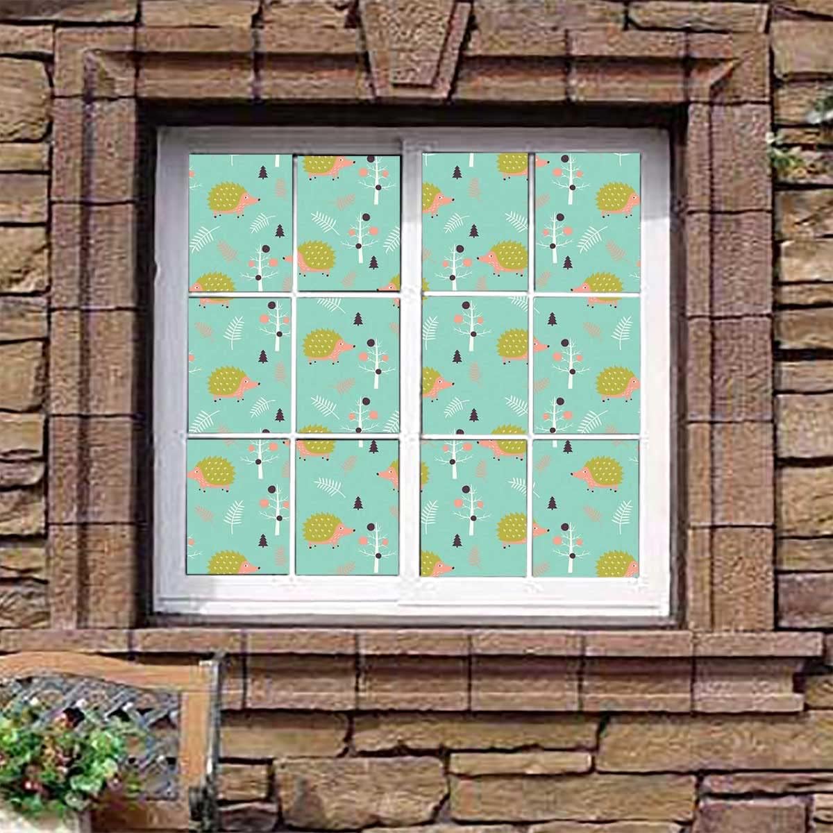Window Privacy Film Happy Underwater Doodle Non Adhesive for Privacy Office Glass Film