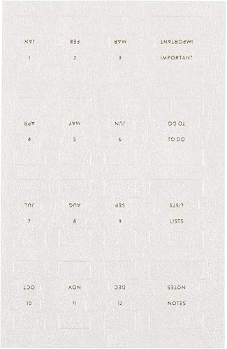 Miniatura 3 de Erin Condren Mini pestañas adhesivas de cuero vegano de 12 meses + 4 extra para carpetas, páginas. Organiza tus archivos, libros y agenda con estas