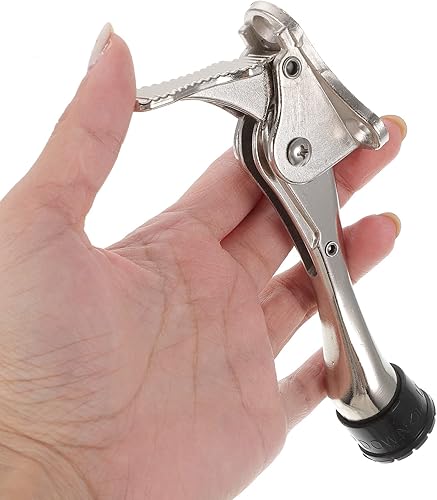 Miniatura 2 de Angoily 2 protectores de seguridad y pin, topes de puerta de patada de un solo toque, paradas de bronce de pie anchos, semiautomáticos, fáciles de