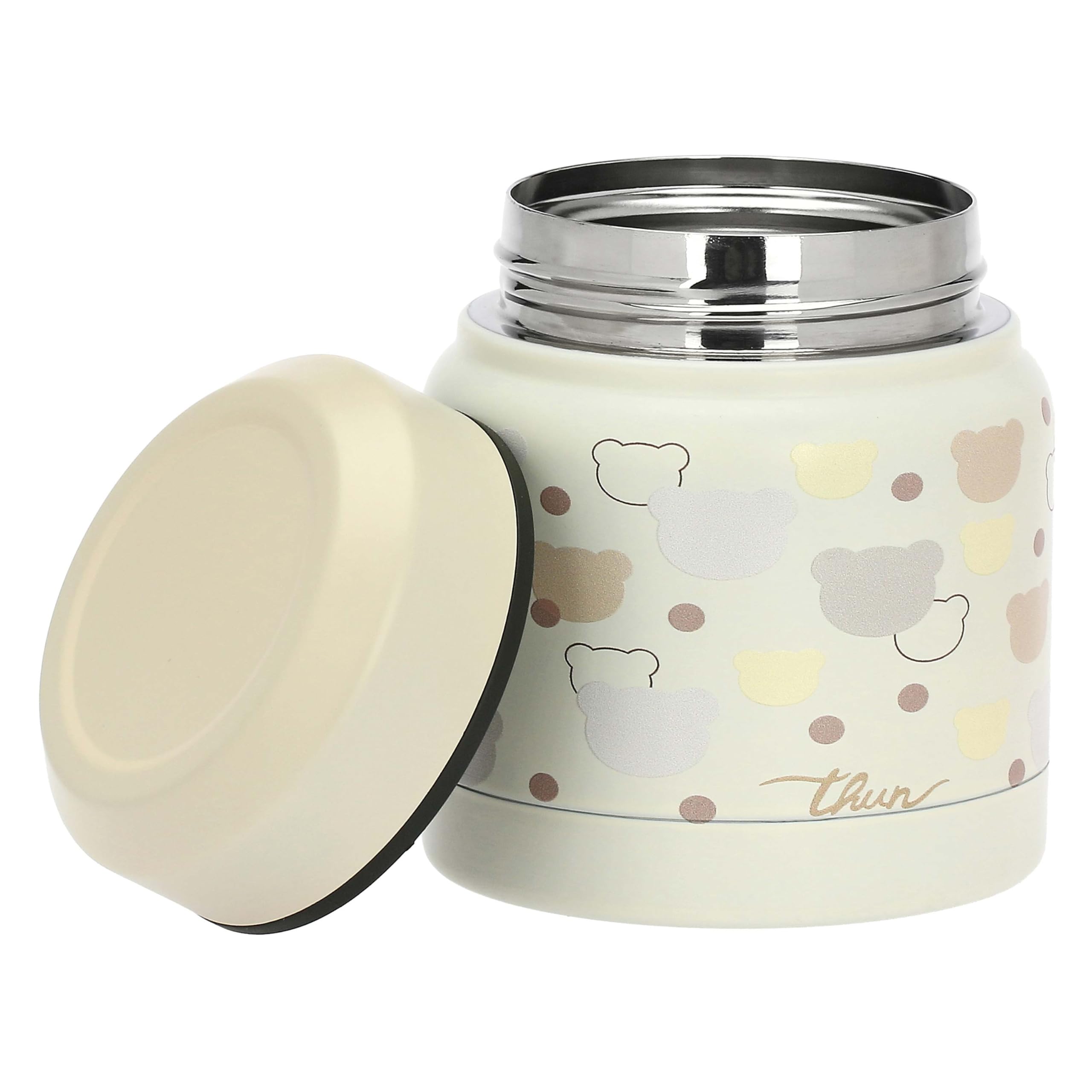 THUN Contenitore pappa termico Acciaio inox PP silicone Baby Dolce Fattoria 9.2 cm 11.2 cm