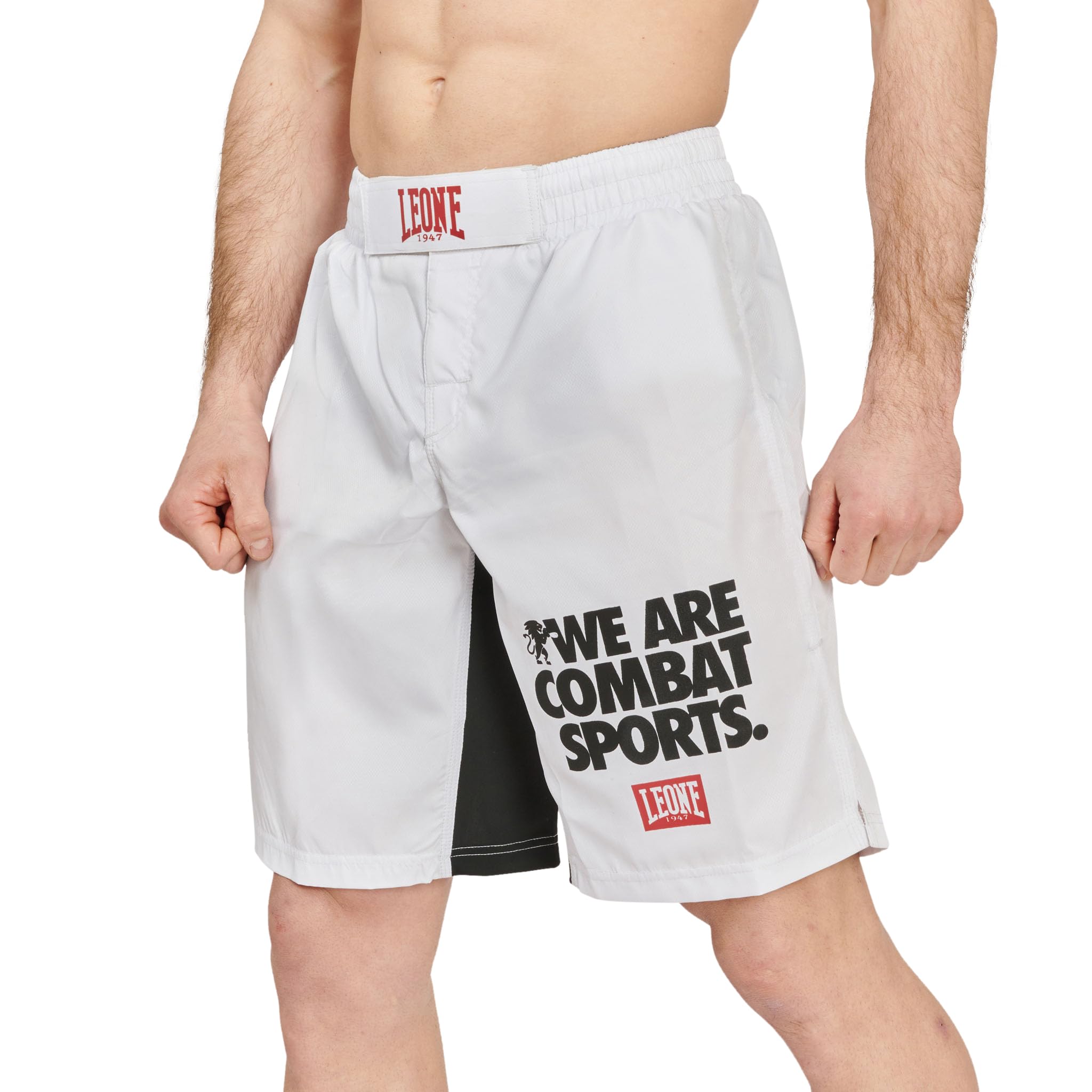 LEONE 1947 - MMA Shorts, Unisex MMA Shorts - Adult White