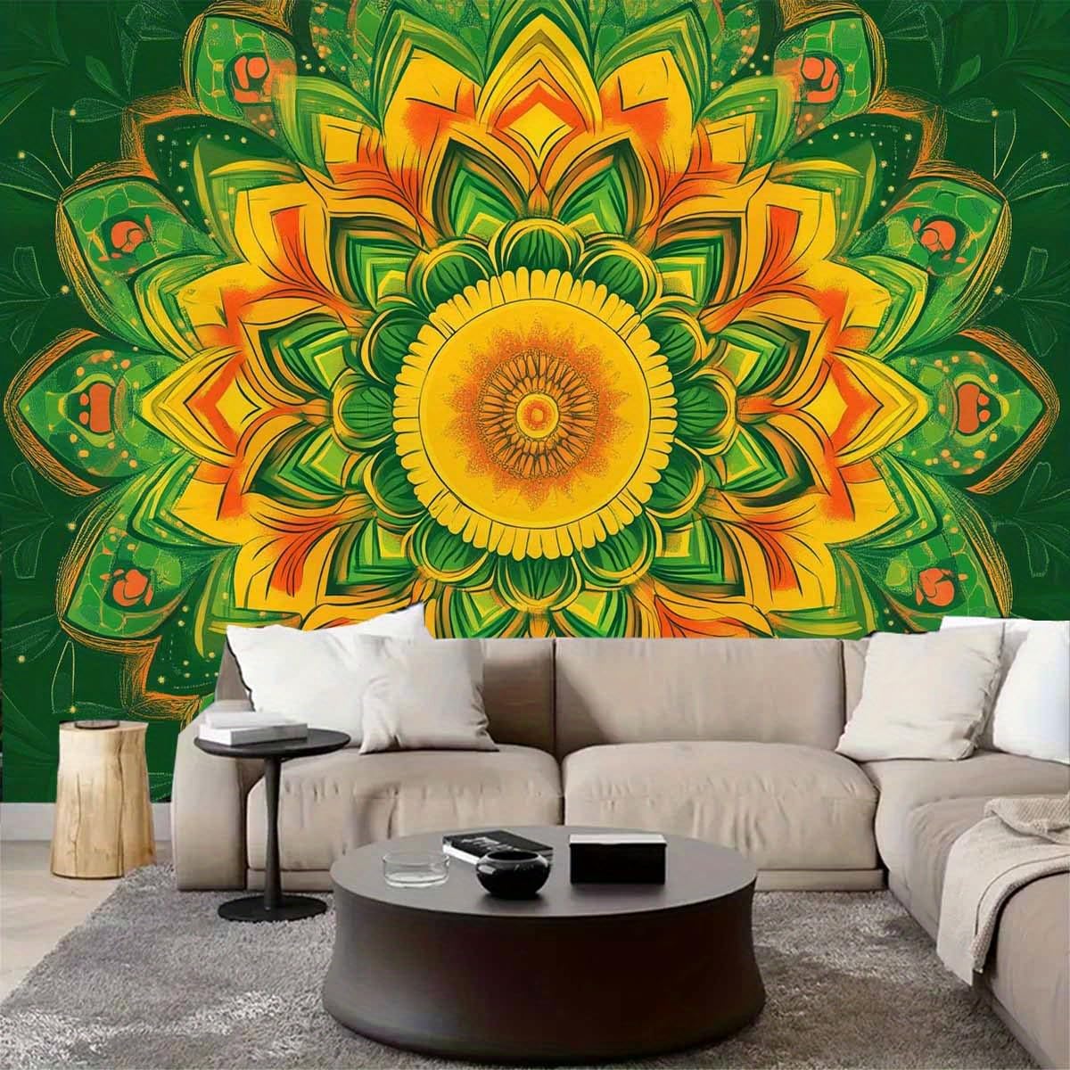 GLWDMH 200 x 150 cm mandala gobelin ścienny do powieszenia na ścianie, bohema dekoracja tło, do sypialni, biura, akademika, dekoracja na imprezę