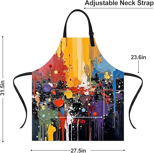 Miniatura 7 de Delantal ajustable impermeable con dos bolsillos profundos Wowen hombres para verano barbacoa piscina fiestas y centros turísticos