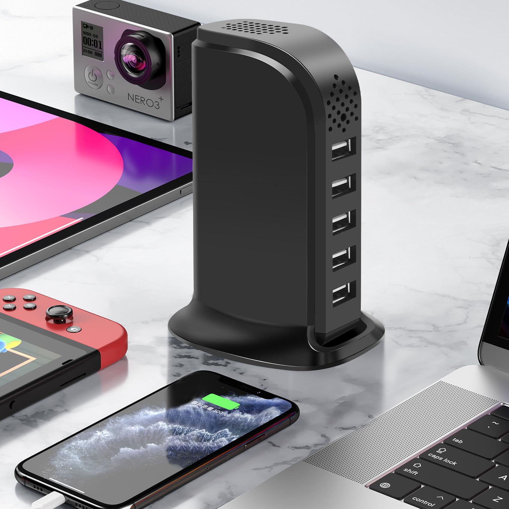 Bezprzewodowa ładowarka USB kamera z wykrywaniem ruchu, kamera bezpieczeństwa w domu | Rejestrator wideo 1080P, bezprzewodowa mała kamera dla zwierząt domowych i bezpieczeństwa domowego, aplikacja na telefon