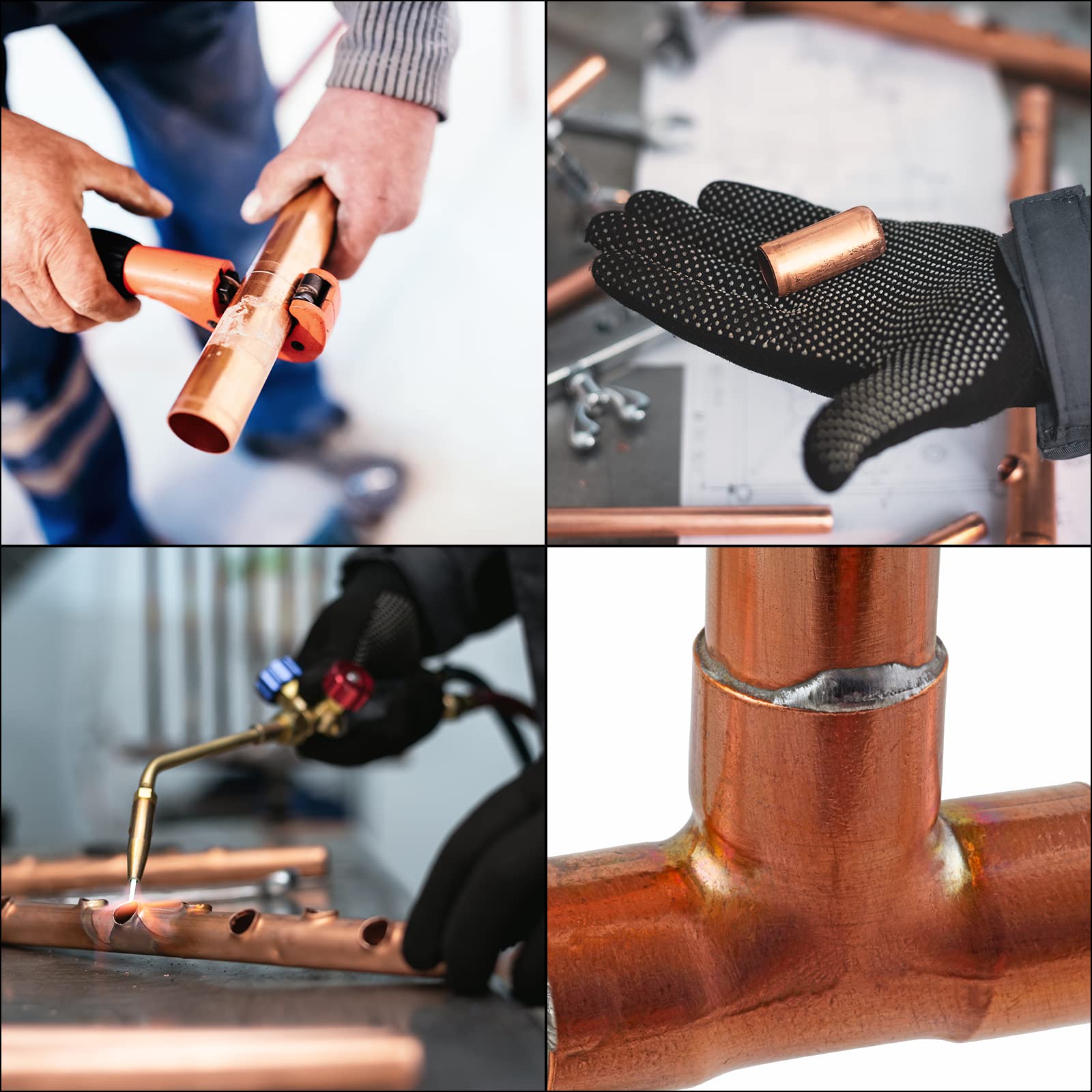 DTGN 22mm X 1mm X 100mm(ODxMur TxL) Cuivre Tube - 8Paquet - Bien Pour Machinerie Équipement DIY Décoratif Cadre - Rond Métal Tuyau