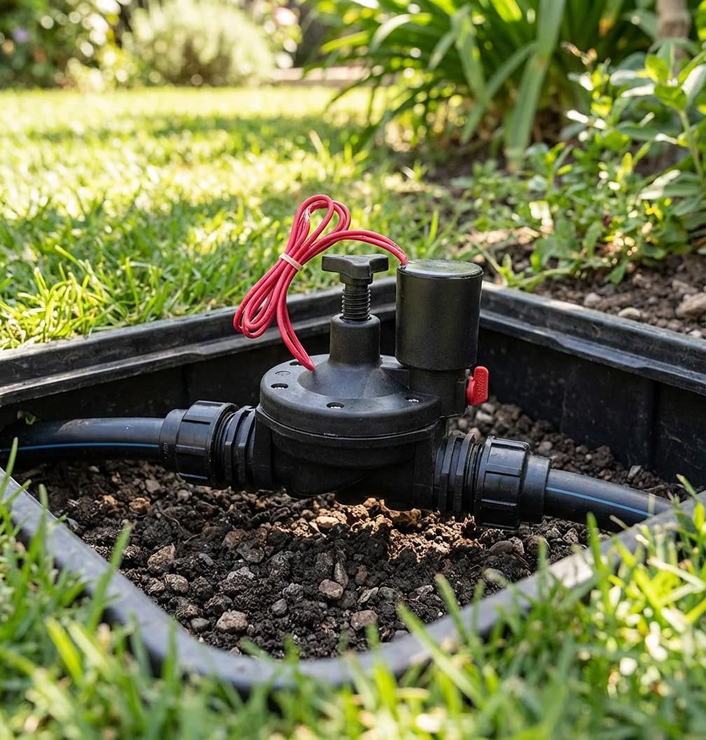 Suinga Set di 4 Elettrovalvola Irrigazione automatica 3/4" 24 V 25mm con regolatore flusso per programmatori irrigazione elettrica di qualsiasi marca