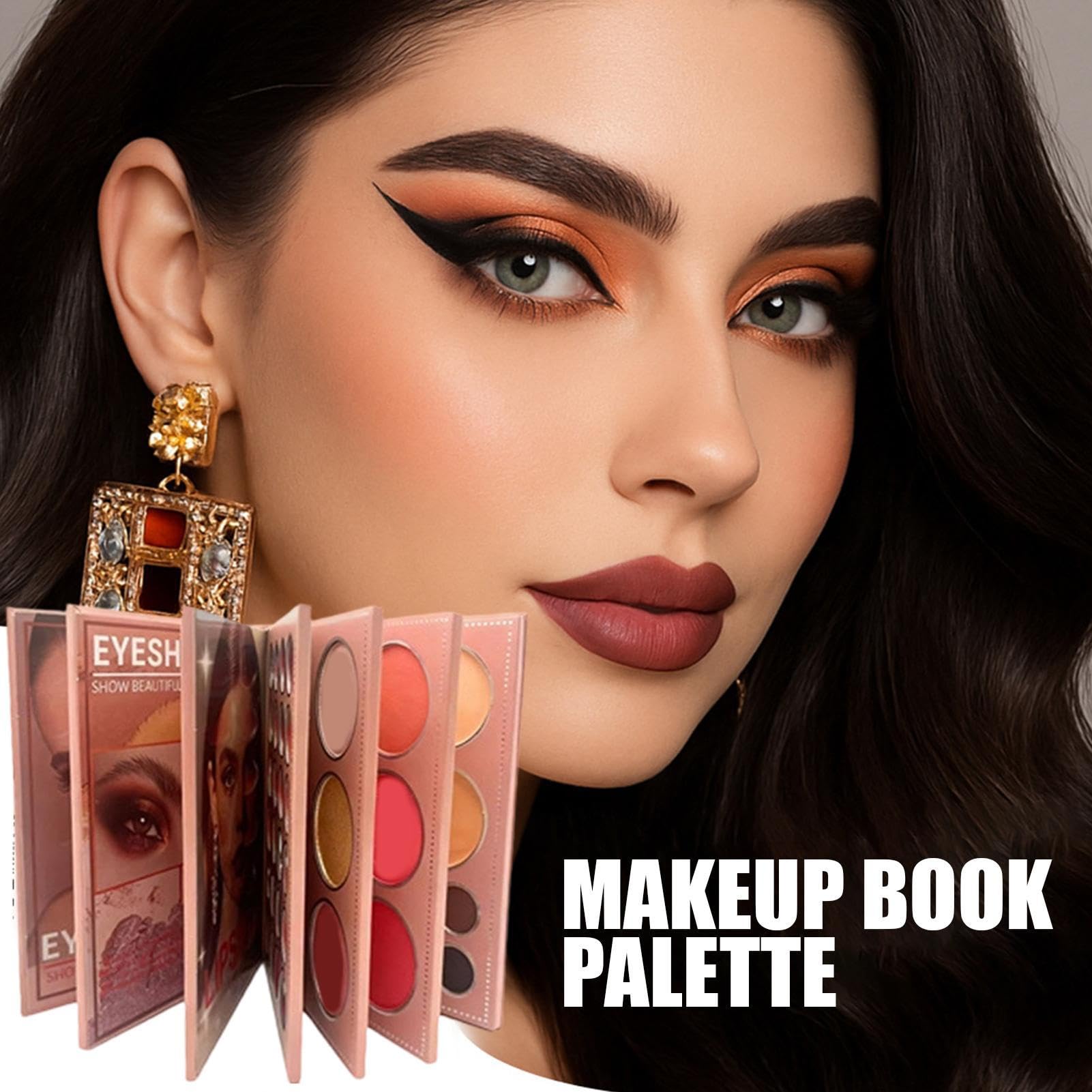 Palette Per Trucco A Libro Multicolore 6 | Trucco Viso Blush Contour Palette Per Principianti Donne Ragazze Uso Quotidiano Matrimonio Viaggio Festa Compleanno Natale