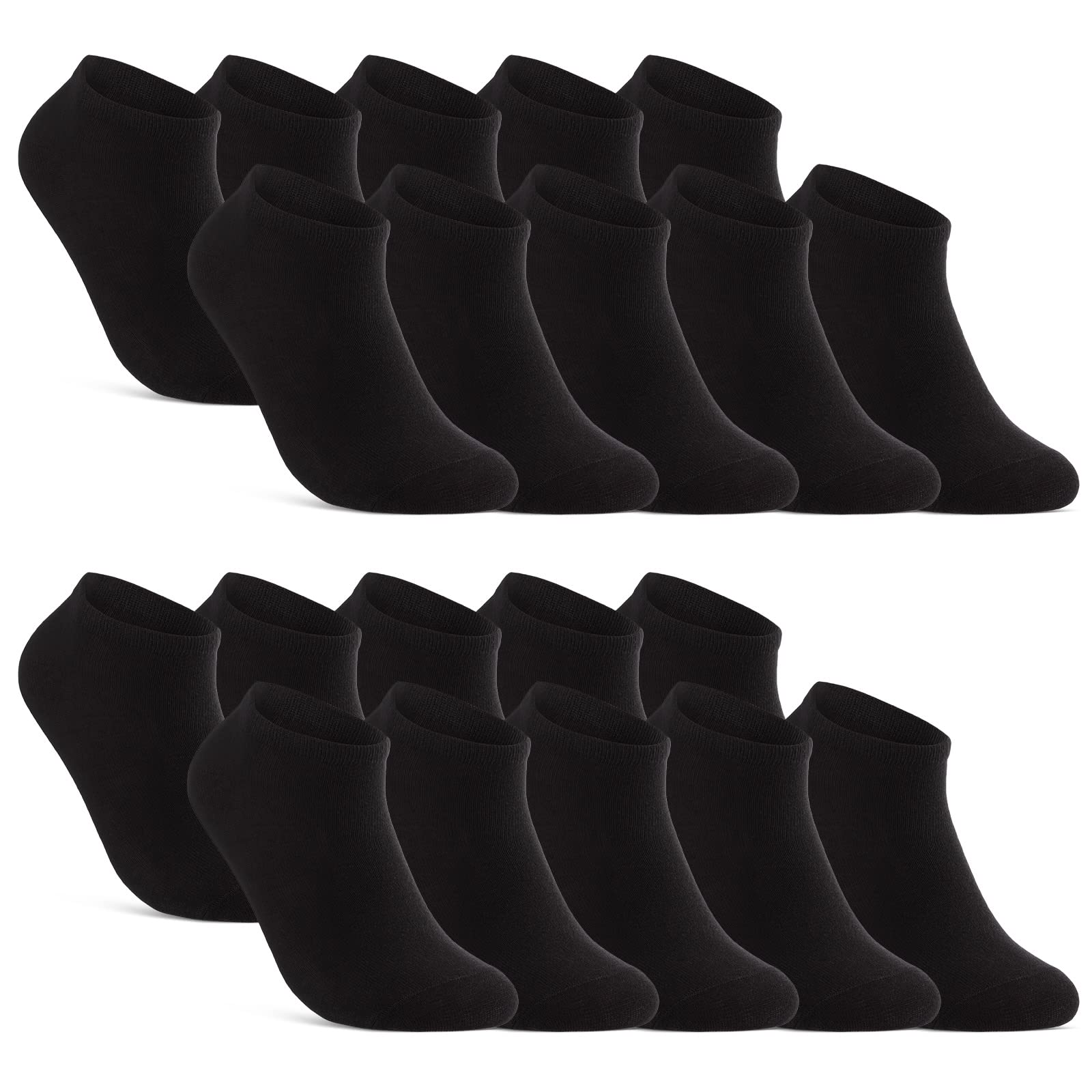 10 | 20 | 30 Paar Sneaker Socken Herren Damen Schwarz Weiß Grau Baumwolle