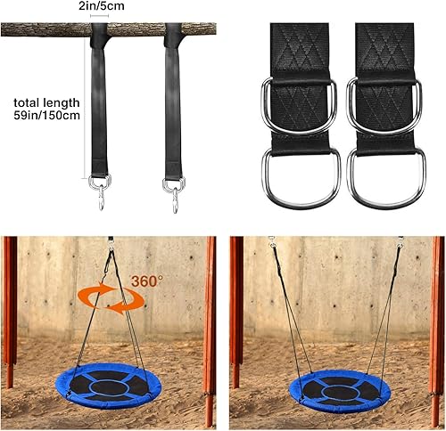 Miniatura 4 de RedSwing Columpio para niños en interiores y exteriores, columpio redondo grande de 4340 pulgadas, ideal para árboles, columpios, patio trasero,