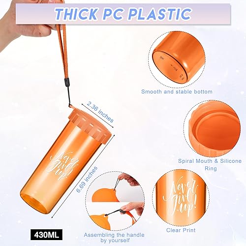 Miniatura 3 de 10 tazas inspiradoras de agradecimiento, regalos de agradecimiento al personal, botellas de agua motivacionales a granel con correa de tapa, regalo