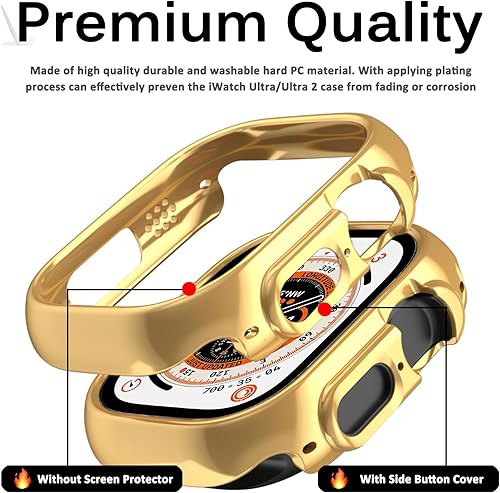 Miniatura 10 de Miimall Funda compatible con Apple Watch Ultra de 1.929 in, marco duro de policarbonato sin protector de pantalla, ultrafina y ligera, para mujer y