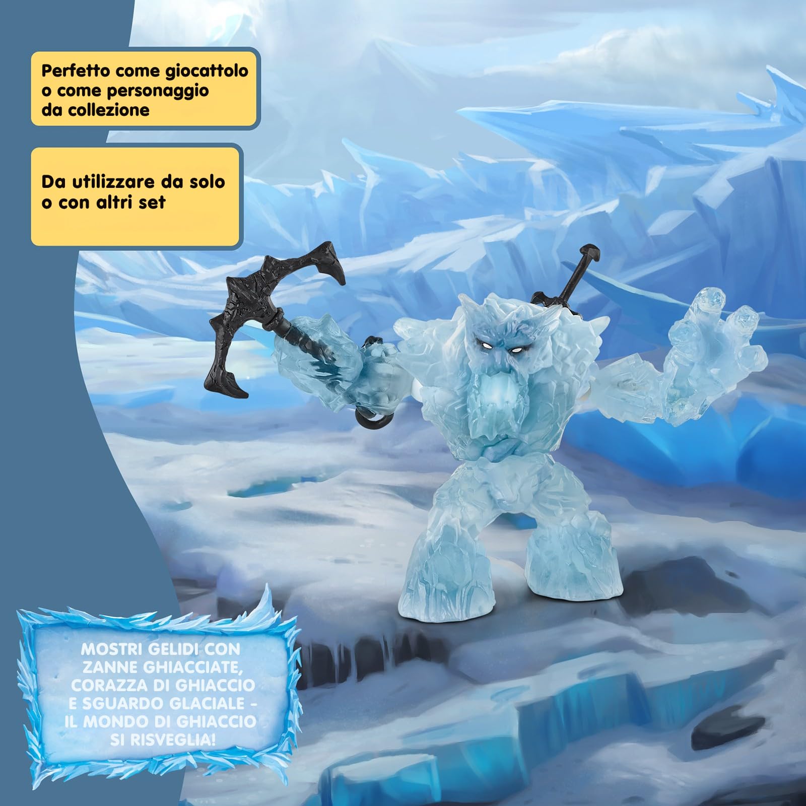 SCHLEICH 70146 Gigante di ghiaccio, da 7 anni, ELDRADOR CREATURES - Figura, 24 x 9 x 14 cm