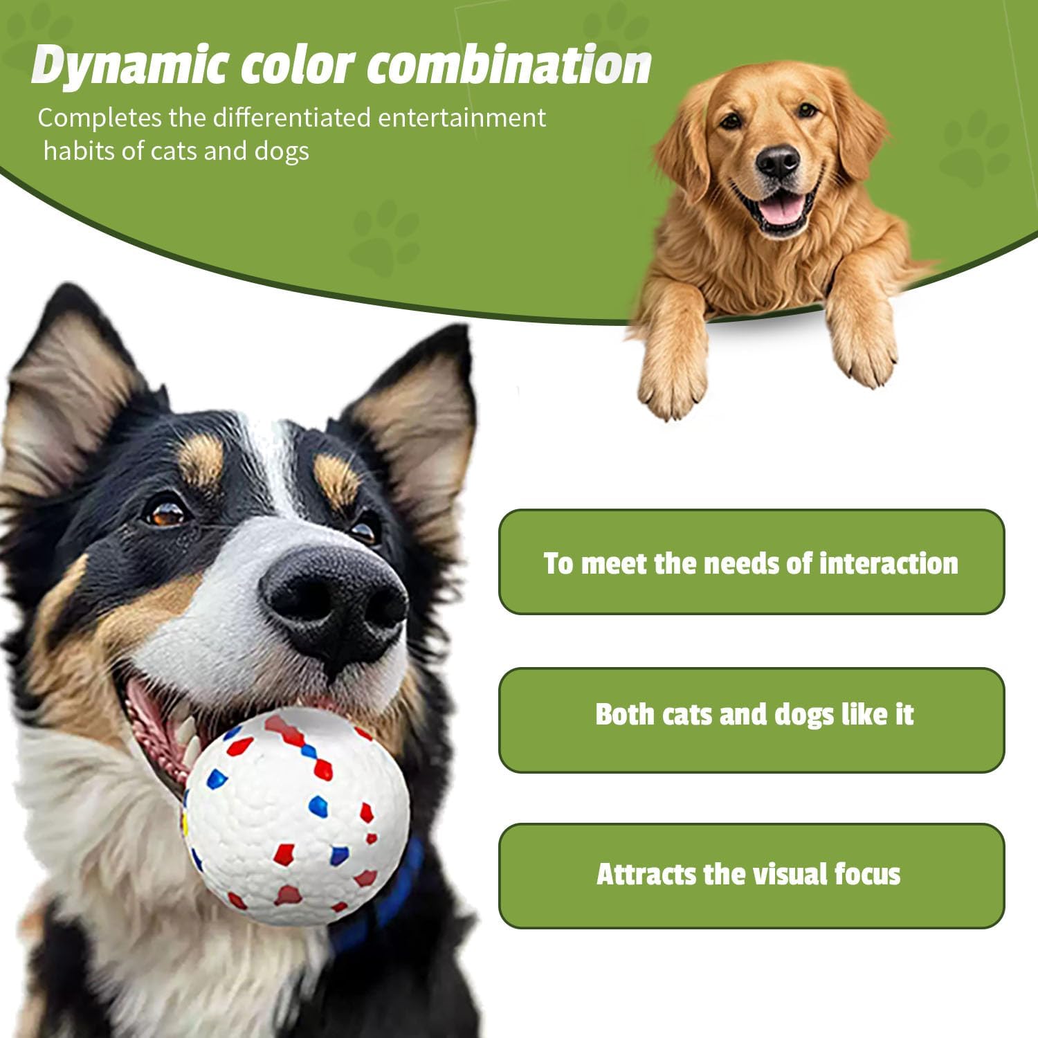 SYMHOBBY 3Pcs Indestructible Dog Tennis Balls for Aggressive Chewers Durable Bouncy Floating Interactive Dog Teething Toys for Large Dogs 3.1inch Rugby Bone