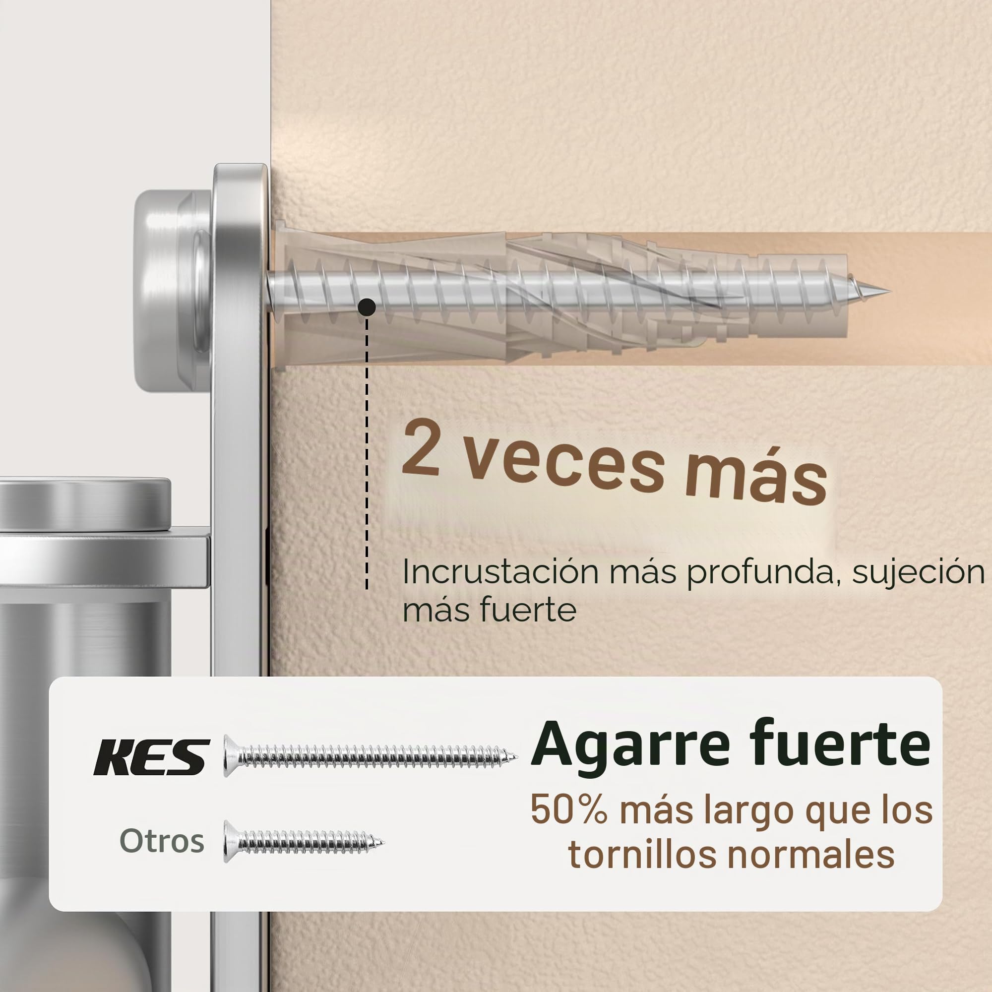 KES Toallero Baño Giratorio 180° Toalleros de Baño Pared con 4 Barras Acero Inoxidable SUS304 50cm Cepillado, A2104S4L50-2