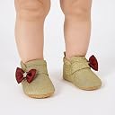 Star Fish Newborn Baby Boys & Girls 6 TO 9 Months Skin Friendly Comfortable Booties (Gold-1205) gallery image