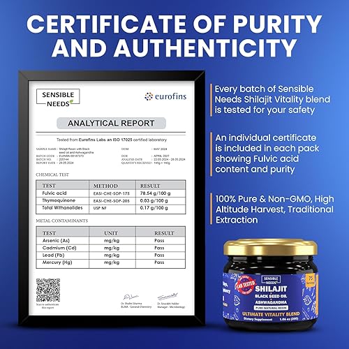 Miniatura 4 de Suplemento puro de resina orgánica Shilajit del Himalaya, Shilajit para hombres y mujeres con aceite de semilla negra y ashwagandha, energía,