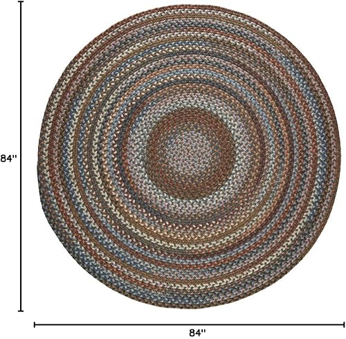 Miniatura 160 de Tapete reversible de lana, texturizado, grueso, trenzado. , Lana, Azul (Blue Dragon) Roca Negra,Azul (Blue Dragon),Mezcla azul y verde,Rojo