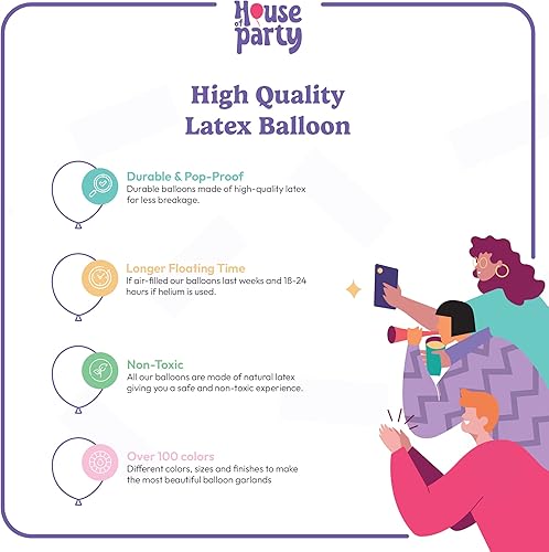 Miniatura 6 de HOUSE OF PARTY Globos (rojo y blanco)