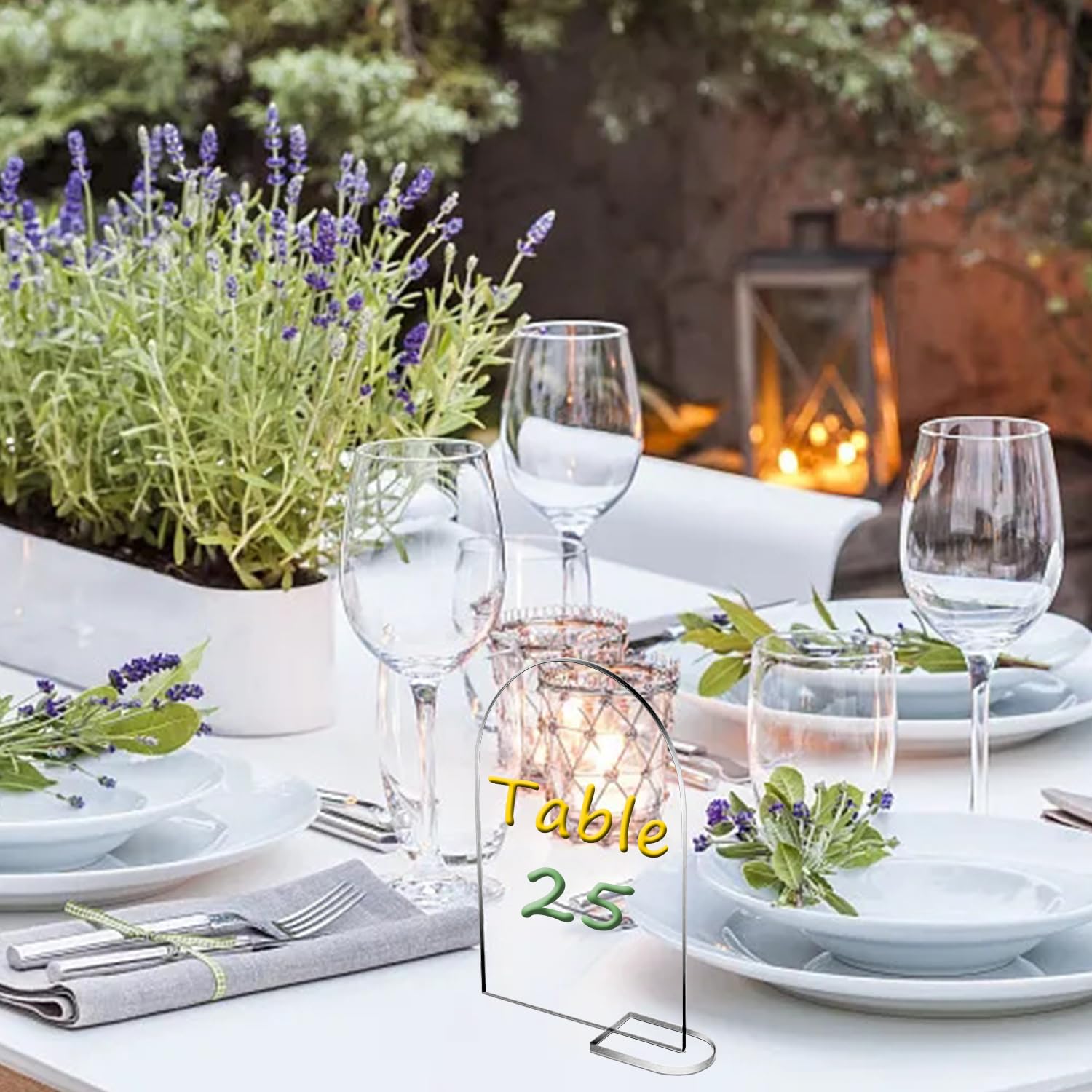 10 Stück Acryl Tischkarten Bögen - Transparente Tischnummern Mit Standfuß