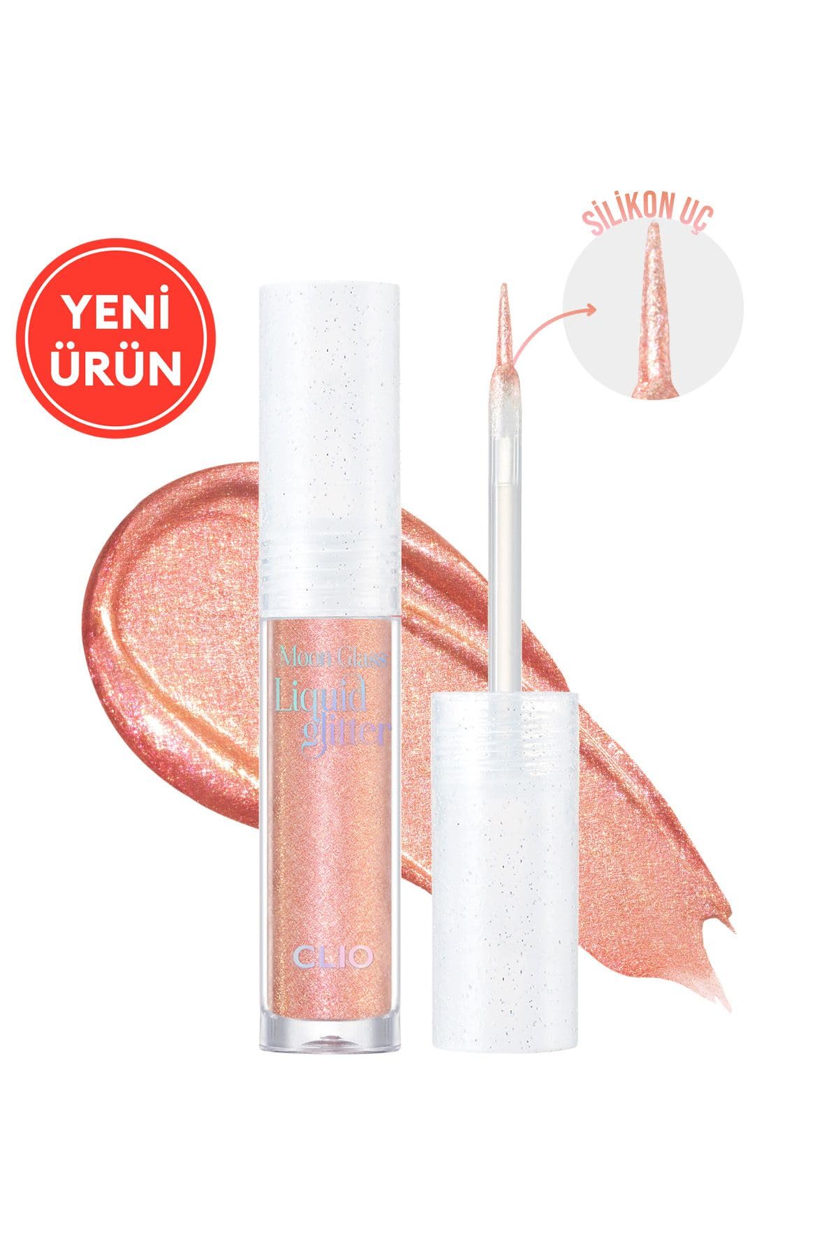 CLIO Işıltılı ve Şeffaf Likit Glitter Moon Glass Liquid Glitter Sweet Cloud (05 Chilling Rose)