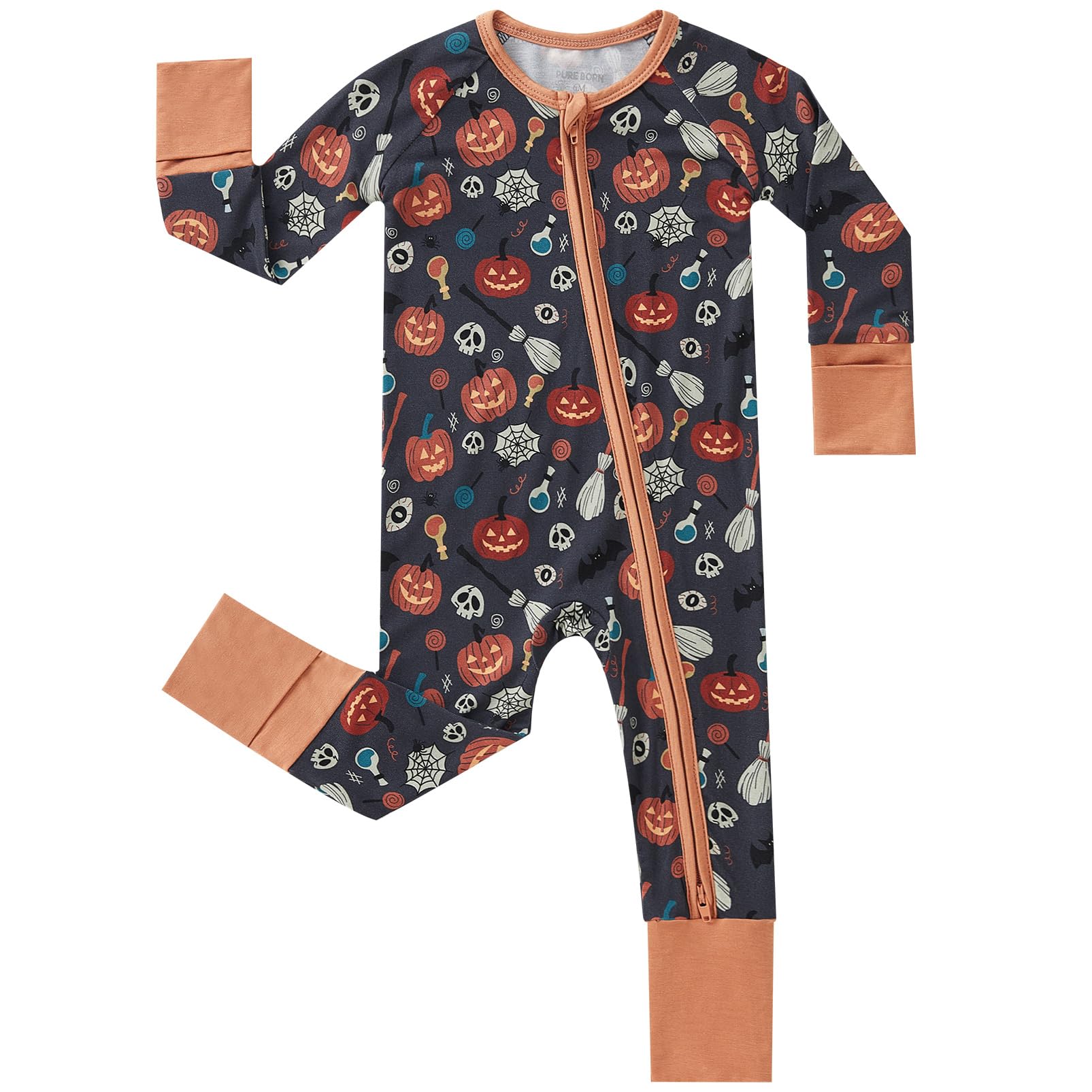 pureborn Baby Sleeper Viscose from Bamboo Zipper Footies Pjs 0-24 Months