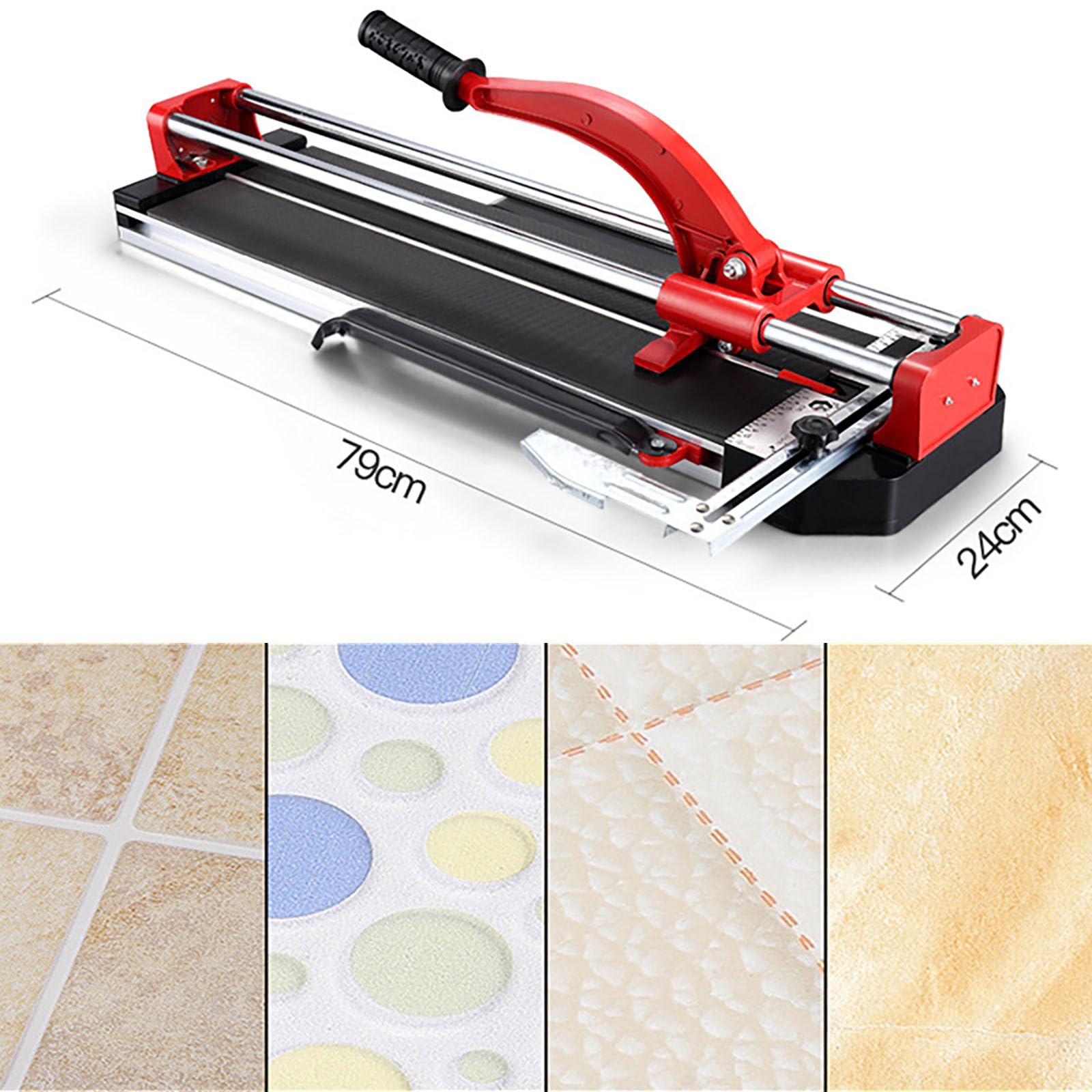 Cortador manual profesional de azulejos, rieles dobles de acero sólido, mango antideslizante, posicionamiento preciso para cerámica, porcelana y corte de suelo
