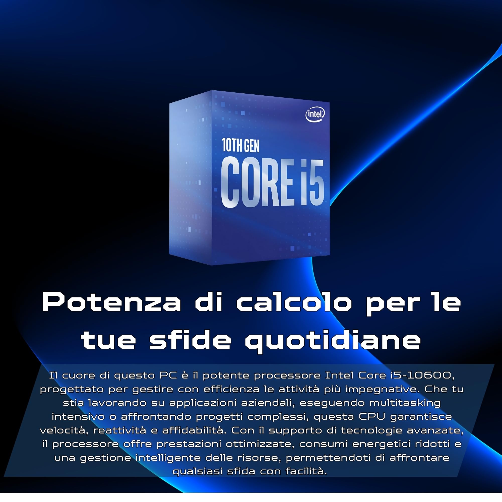 Pc Desktop Pronto All'Uso, Computer Pc Fisso HP Intel Core i5-10600 fino a 4.80 GHz, Ram 16Gb, SSD 512Gb, hdmi, Office 2021, Win 11 Pro Garanzia 36 mesi (Ricondizionato)