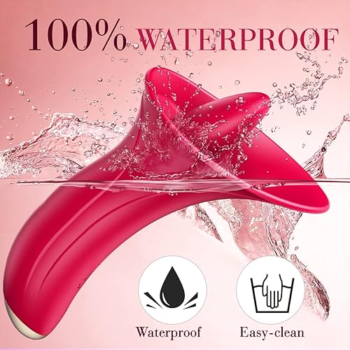 Miniatura 6 de Vibrador de rosa para lamer el clítoris para mujeres, juguetes sexuales para mujeres, vibrador de lengua con 7 modos de movimiento y vibración,