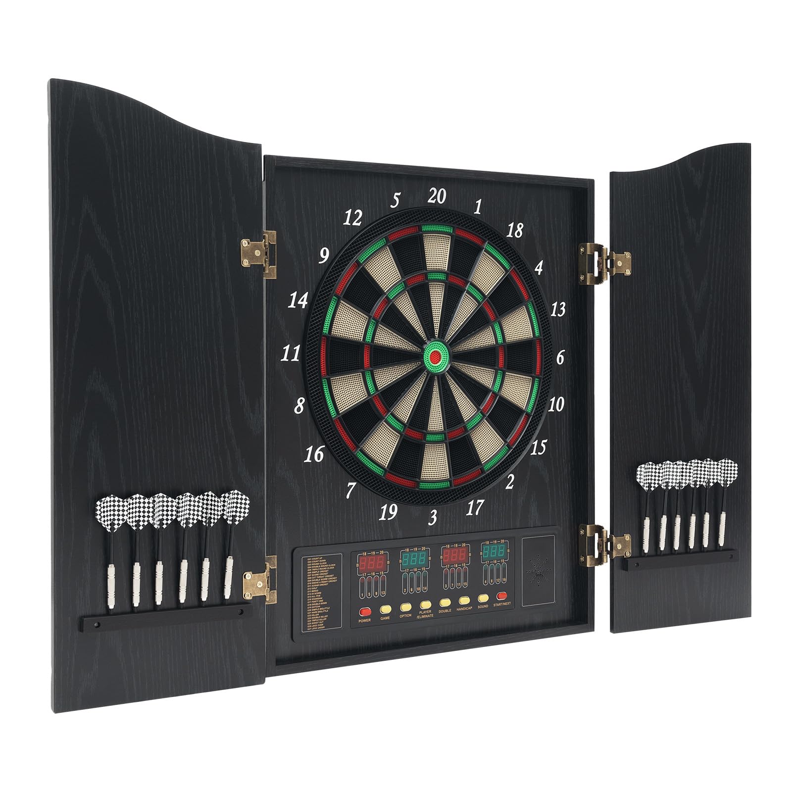 Cible de fléchettes électronique avec 4 indicateurs LED, 12 fléchettes, 88 têtes - Machine à fléchettes 27 catégories, 243 sous-catégories - Jeu de fléchettes